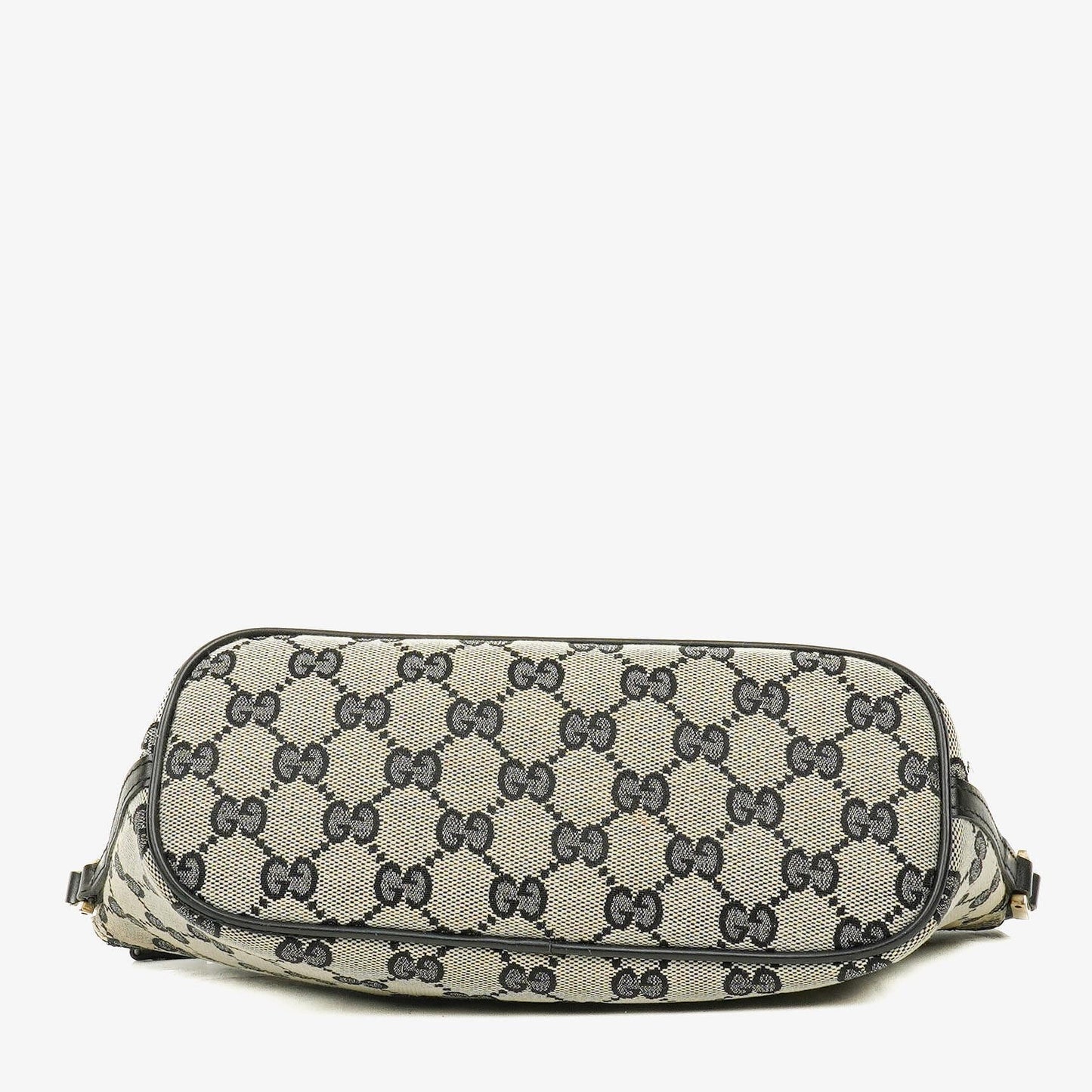 Gucci Baguette Pochette Boat Grey GG Monogram Bag