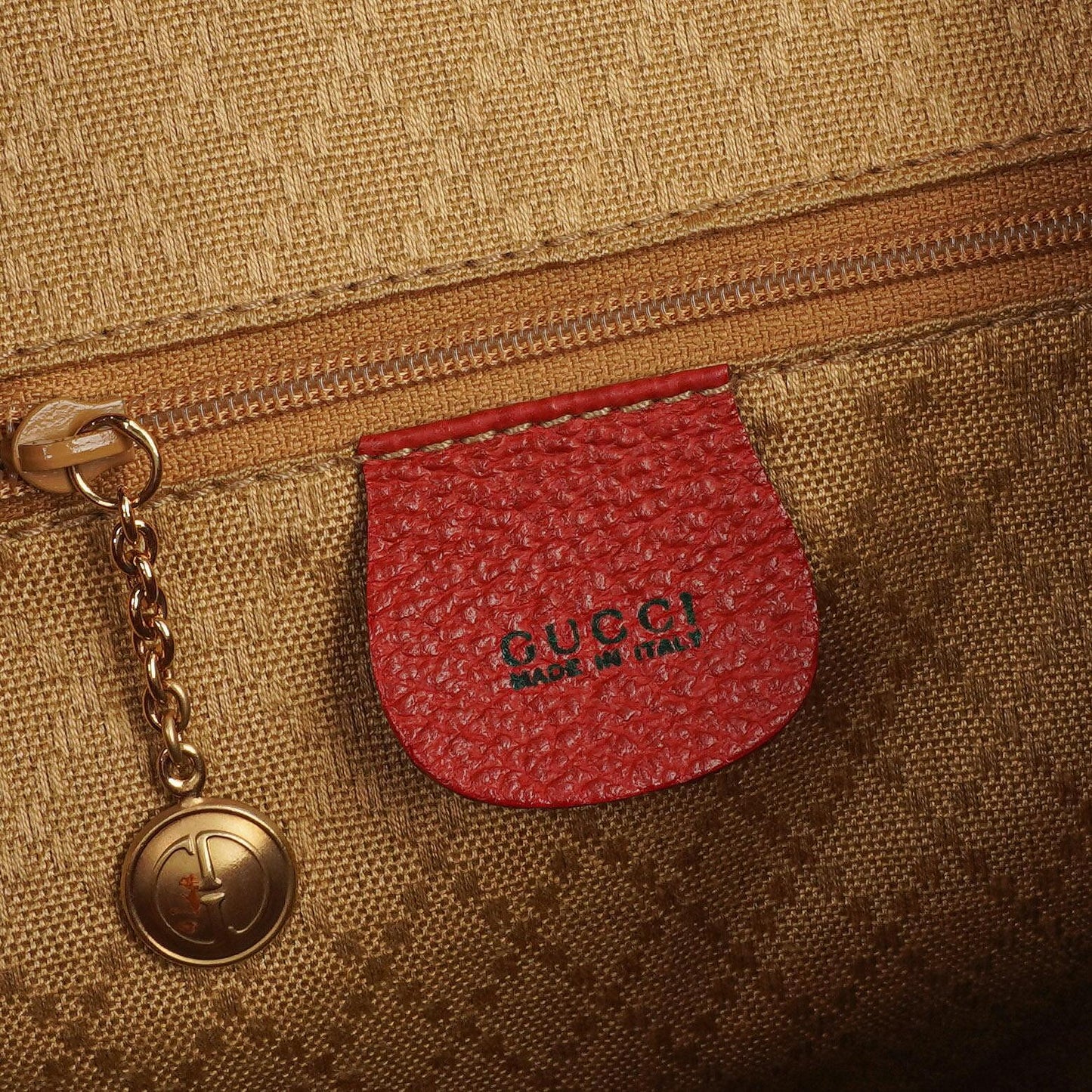 Gucci Bamboo Red Suede And Leather Backpack