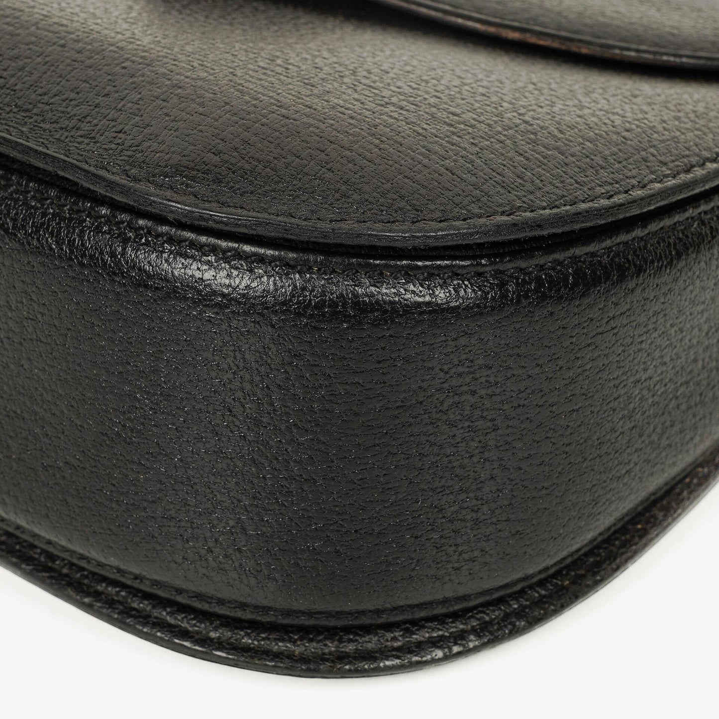 Gucci Bamboo Top Handle Black Leather Bag