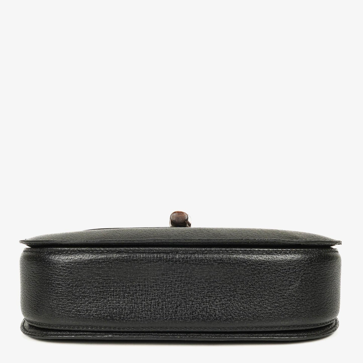 Gucci Bamboo Top Handle Black Leather Bag