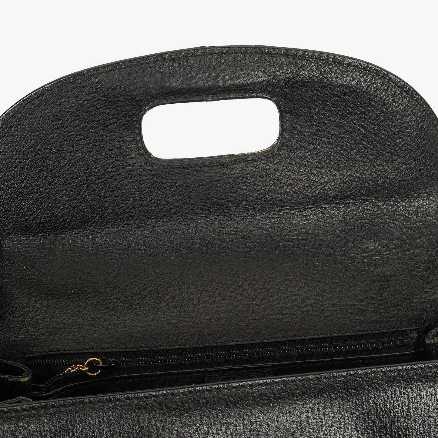 Gucci Bamboo Top Handle Black Leather Bag