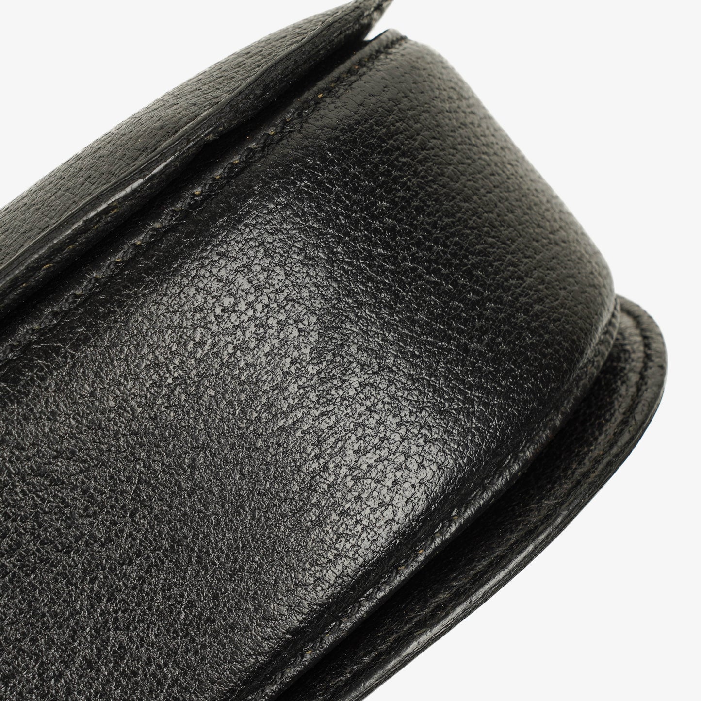 Gucci Bamboo Top Handle Black Leather Bag