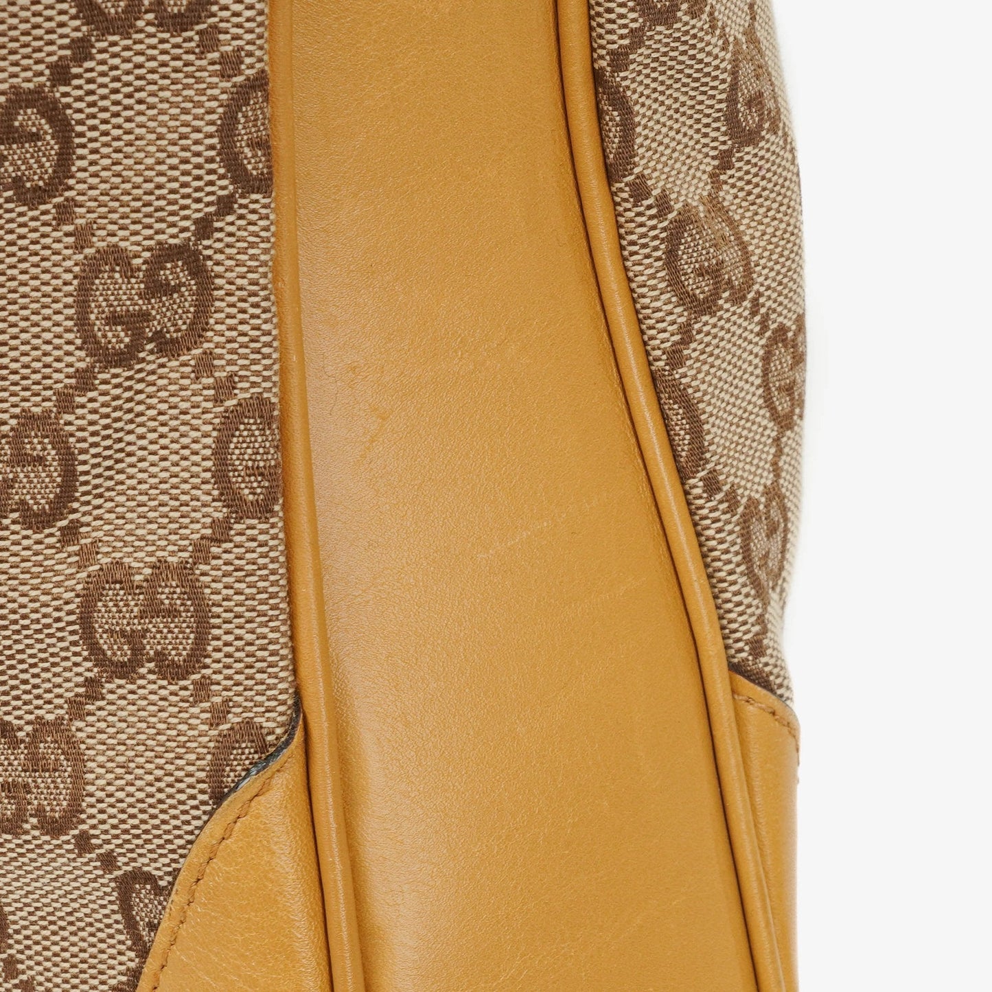 Gucci Bamboo Top Handle GG Canvas and Leather Hobo Bag
