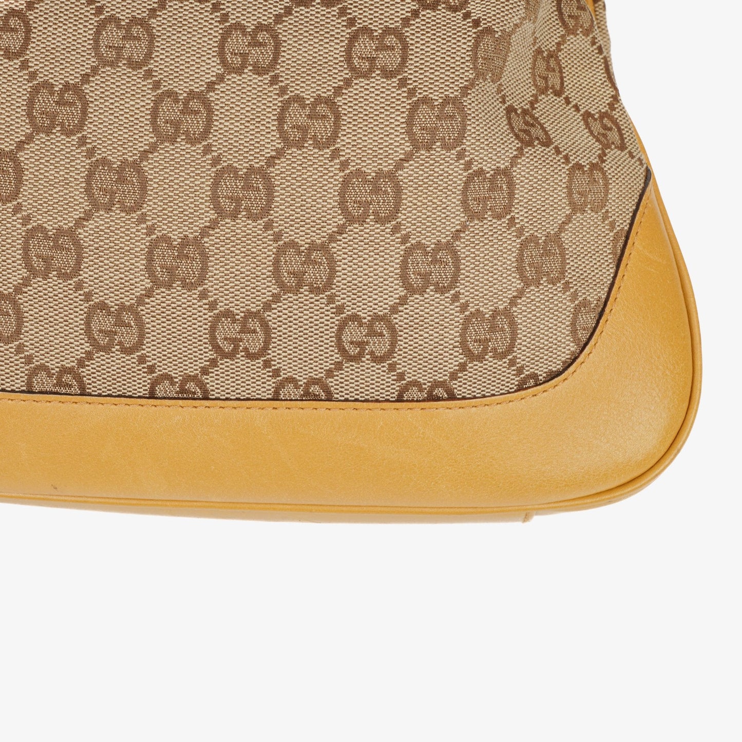 Gucci Bamboo Top Handle GG Canvas and Leather Hobo Bag