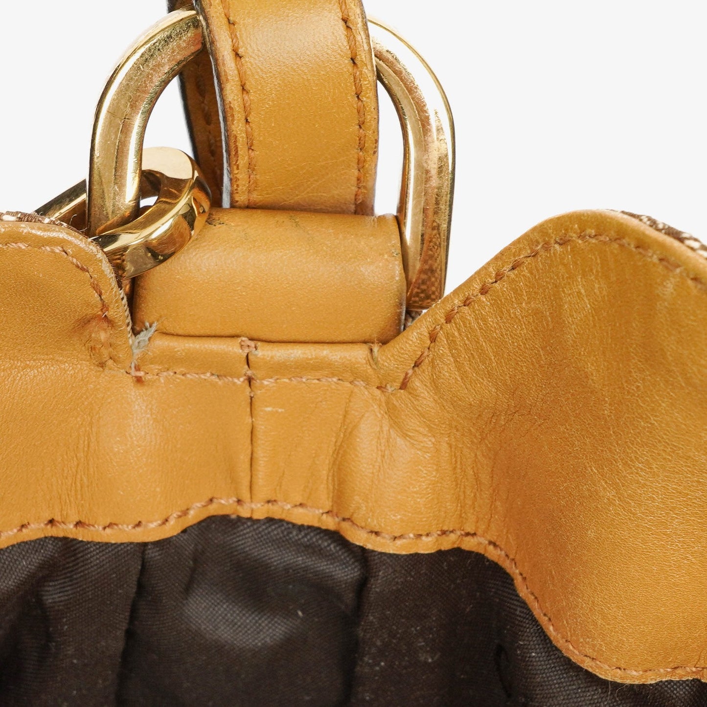Gucci Bamboo Top Handle GG Canvas and Leather Hobo Bag