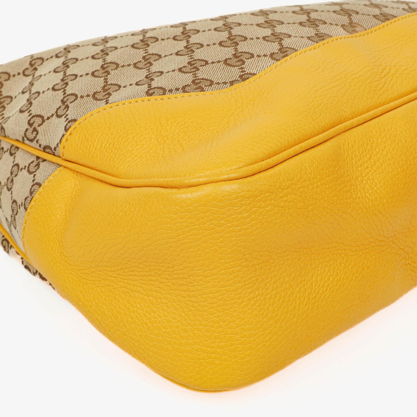 Gucci Bamboo Top Handle GG Canvas Biege Hobo Bag