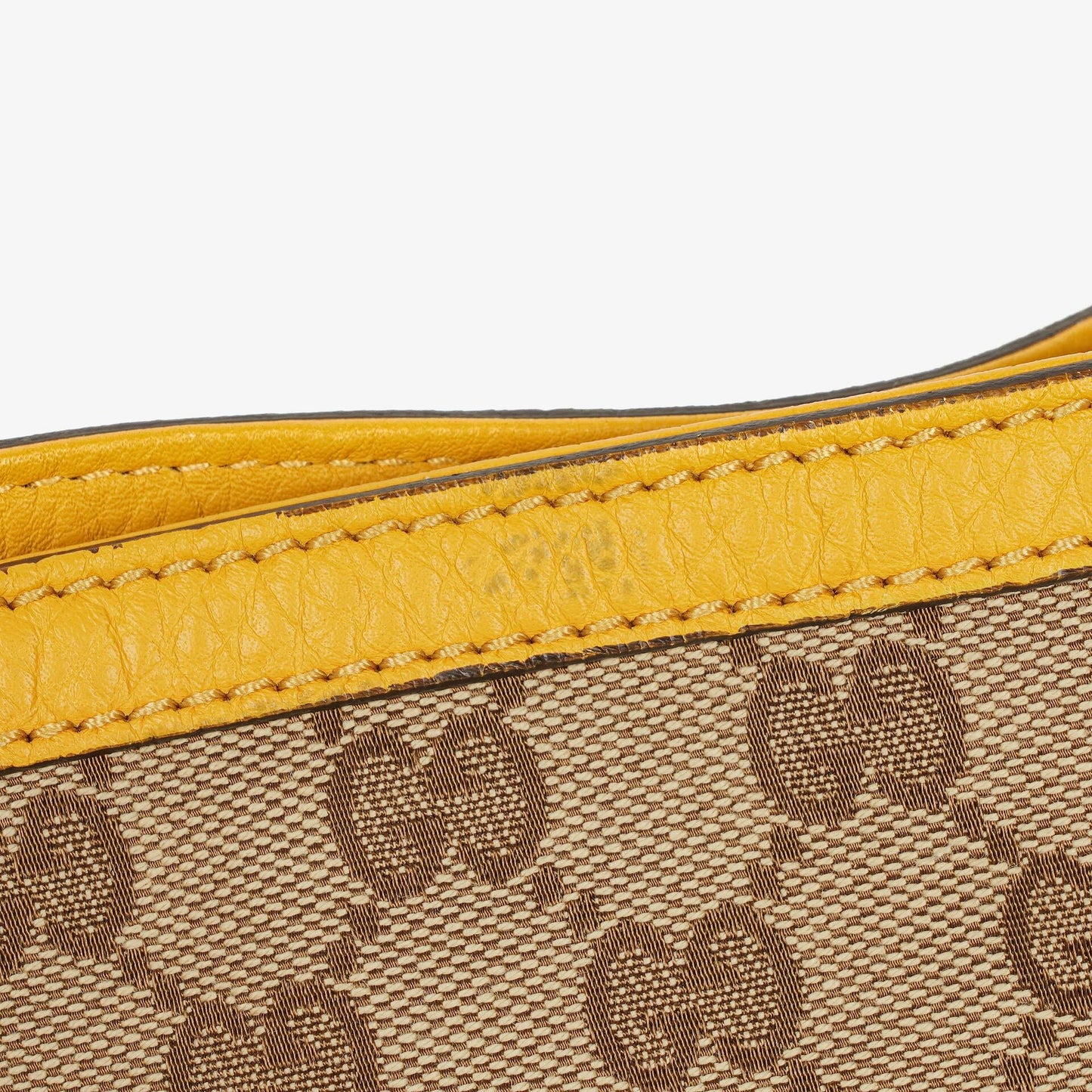 Gucci Bamboo Top Handle GG Canvas Biege Hobo Bag
