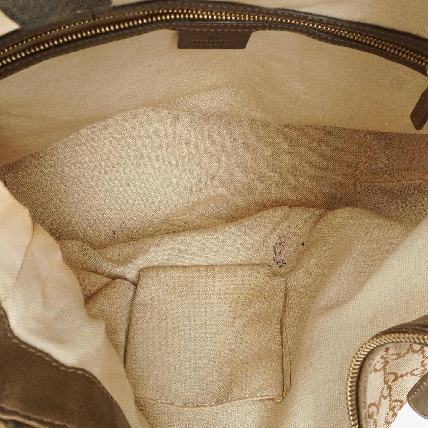 Gucci Beige Metallic Monogram GG Canvas Heart-Bit Hobo Bag