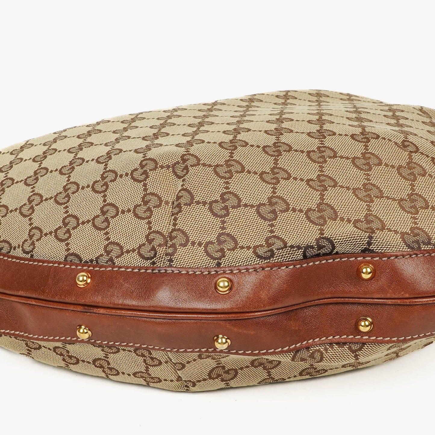 Gucci Beige/Brown GG Fabric Canvas Hobo Bag