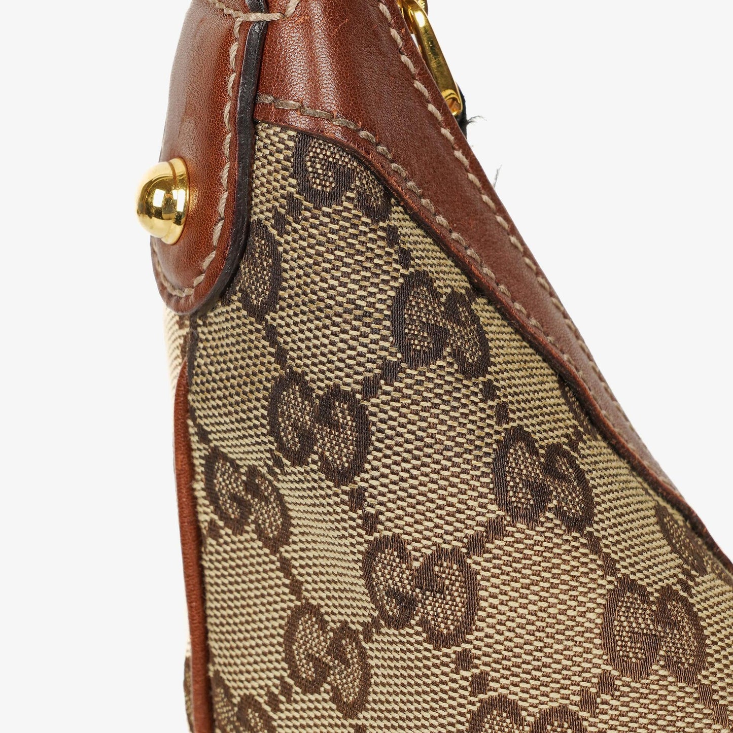 Gucci Beige/Brown GG Fabric Canvas Hobo Bag