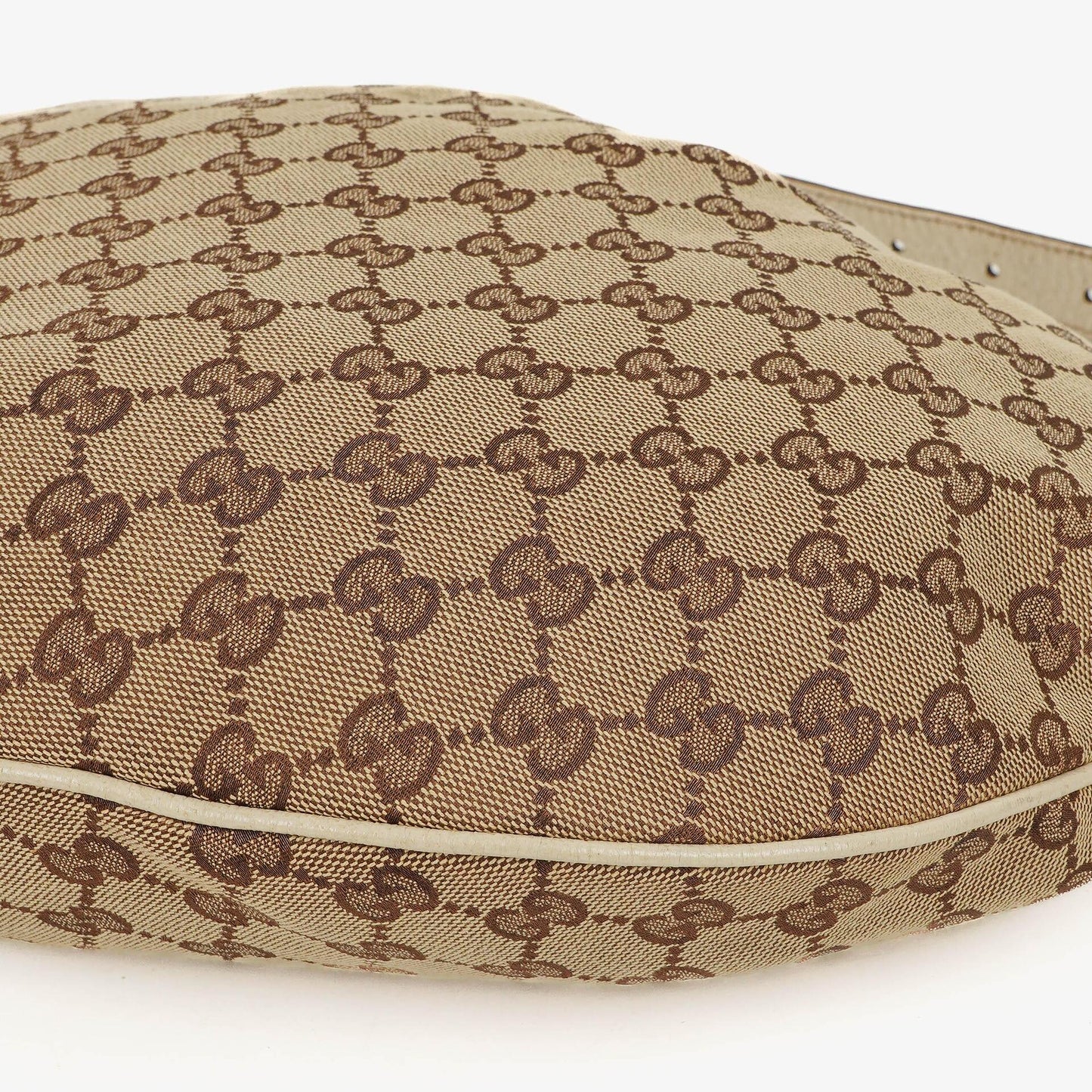 Gucci Beige/Ebony GG Fabric Canvas Hobo Bag