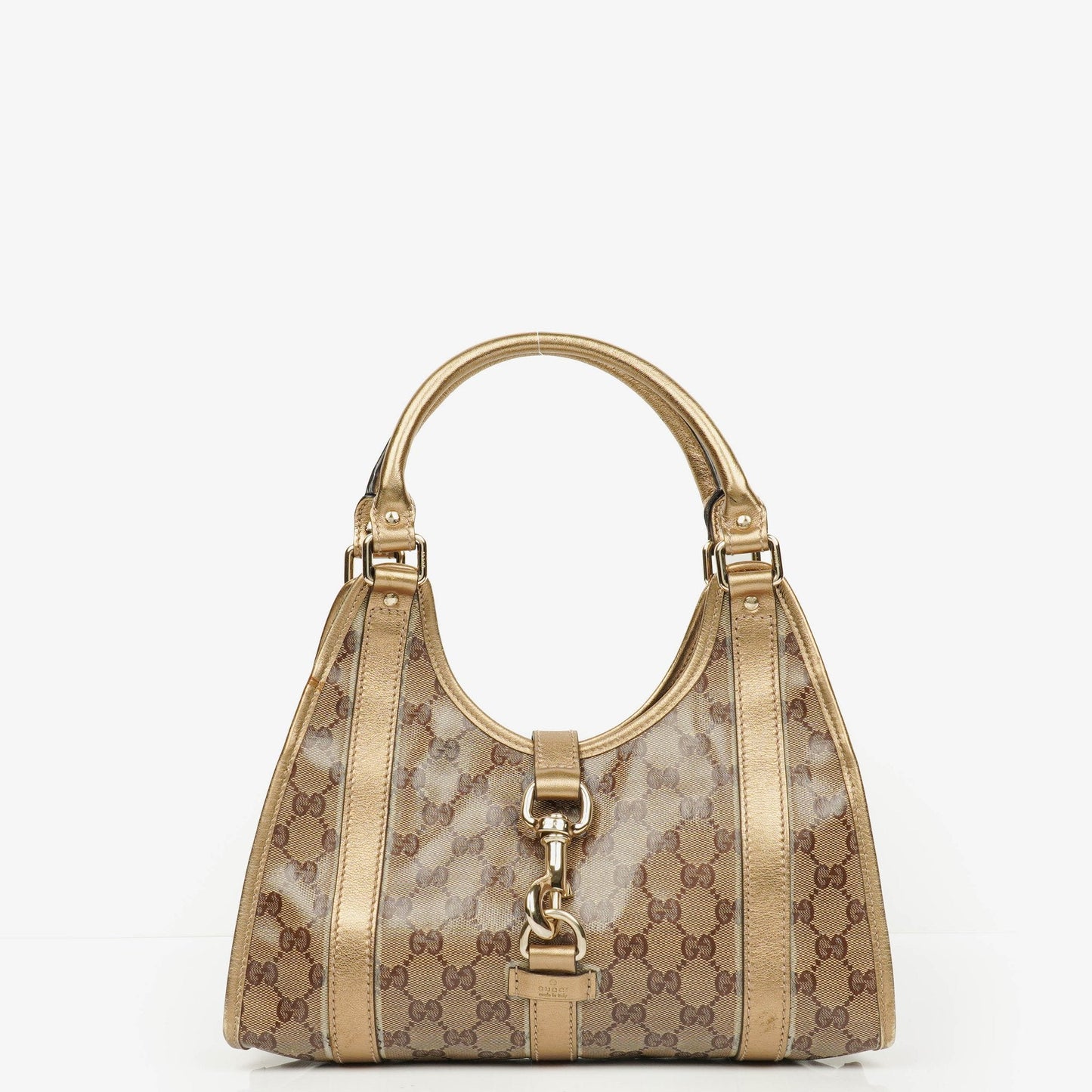 Gucci Beige/Gold Crystal Coated Canvas Joy Shoulder Bag