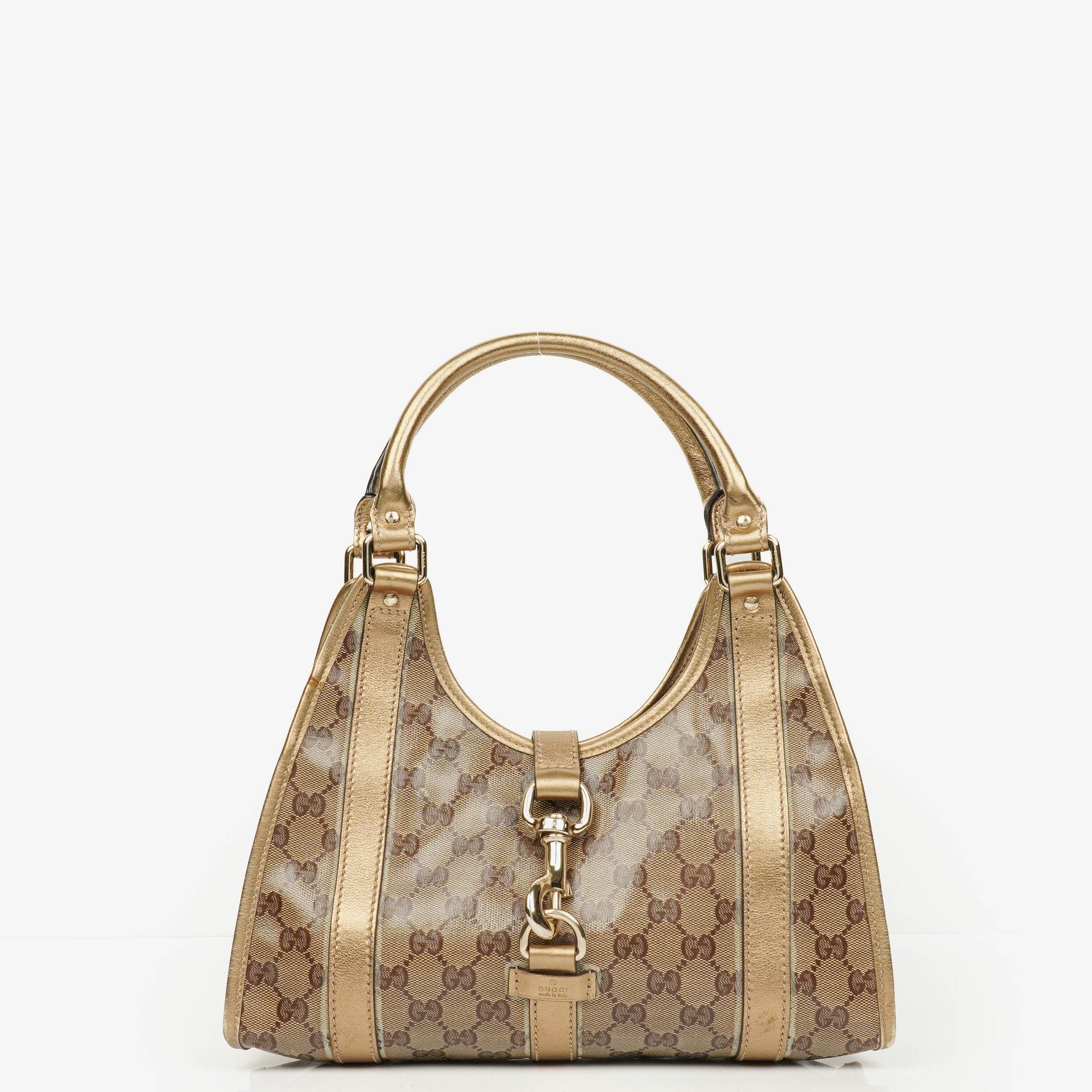 Gucci Beige/Gold Crystal Coated Canvas Joy Shoulder Bag