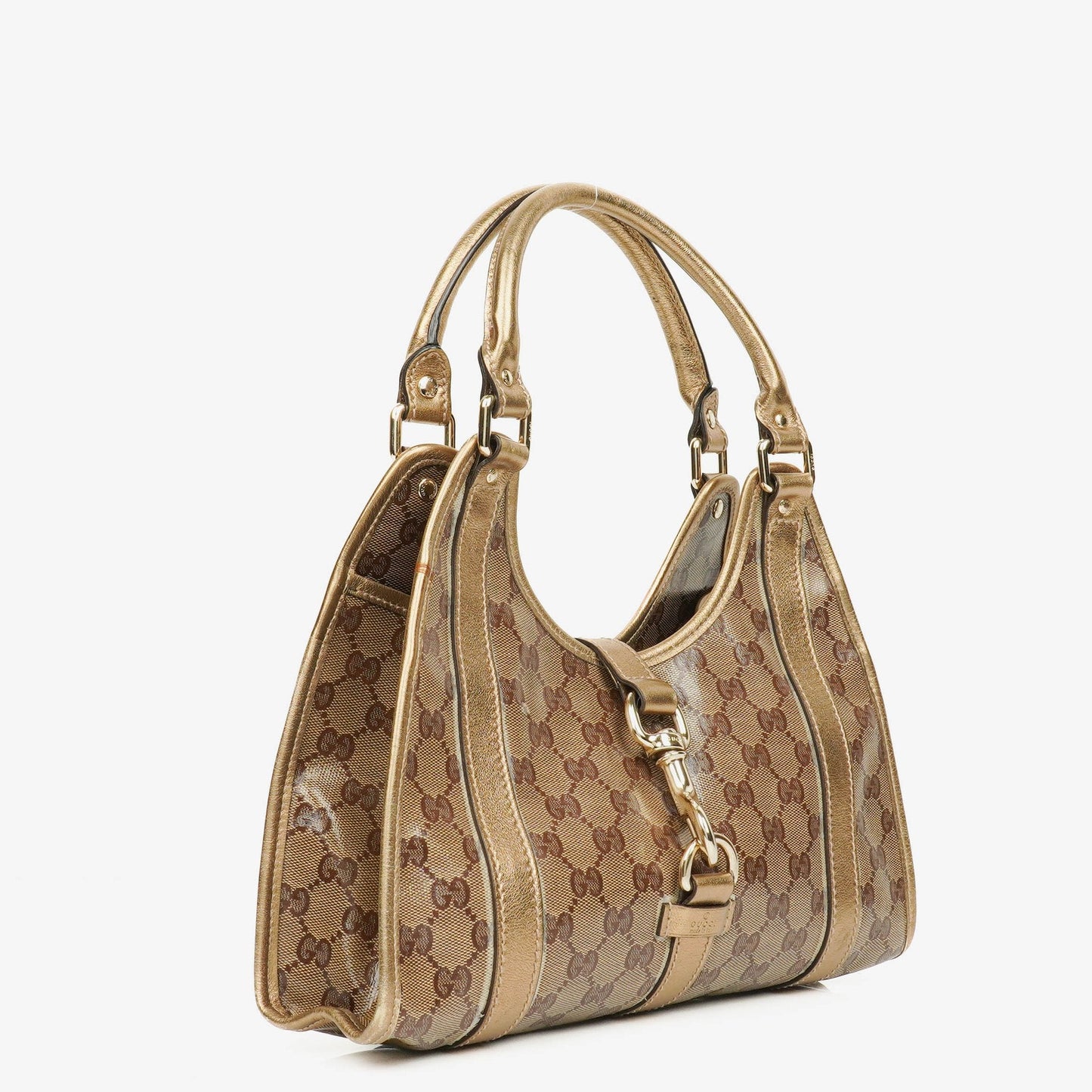 Gucci Beige/Gold Crystal Coated Canvas Joy Shoulder Bag