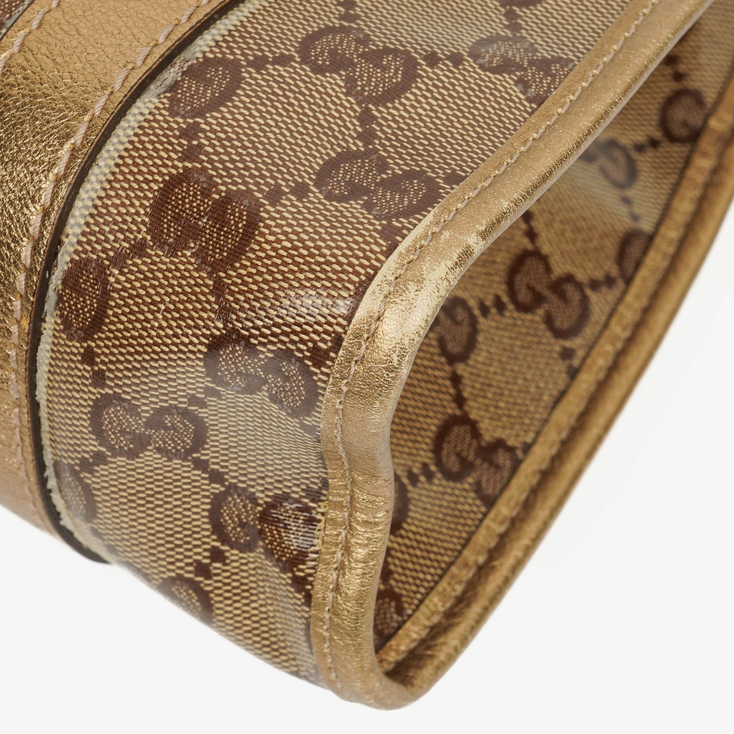 Gucci Beige/Gold Crystal Coated Canvas Joy Shoulder Bag