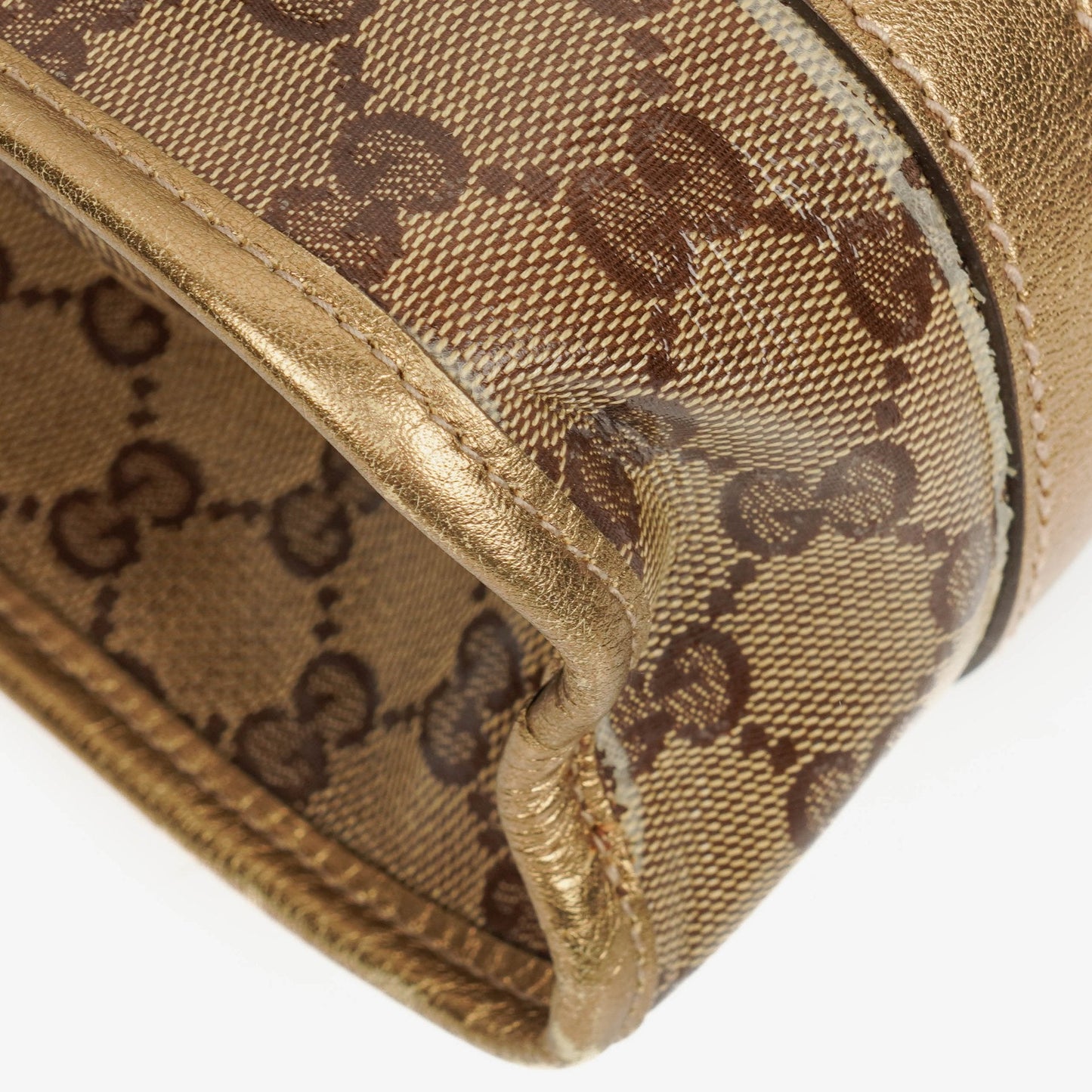 Gucci Beige/Gold Crystal Coated Canvas Joy Shoulder Bag