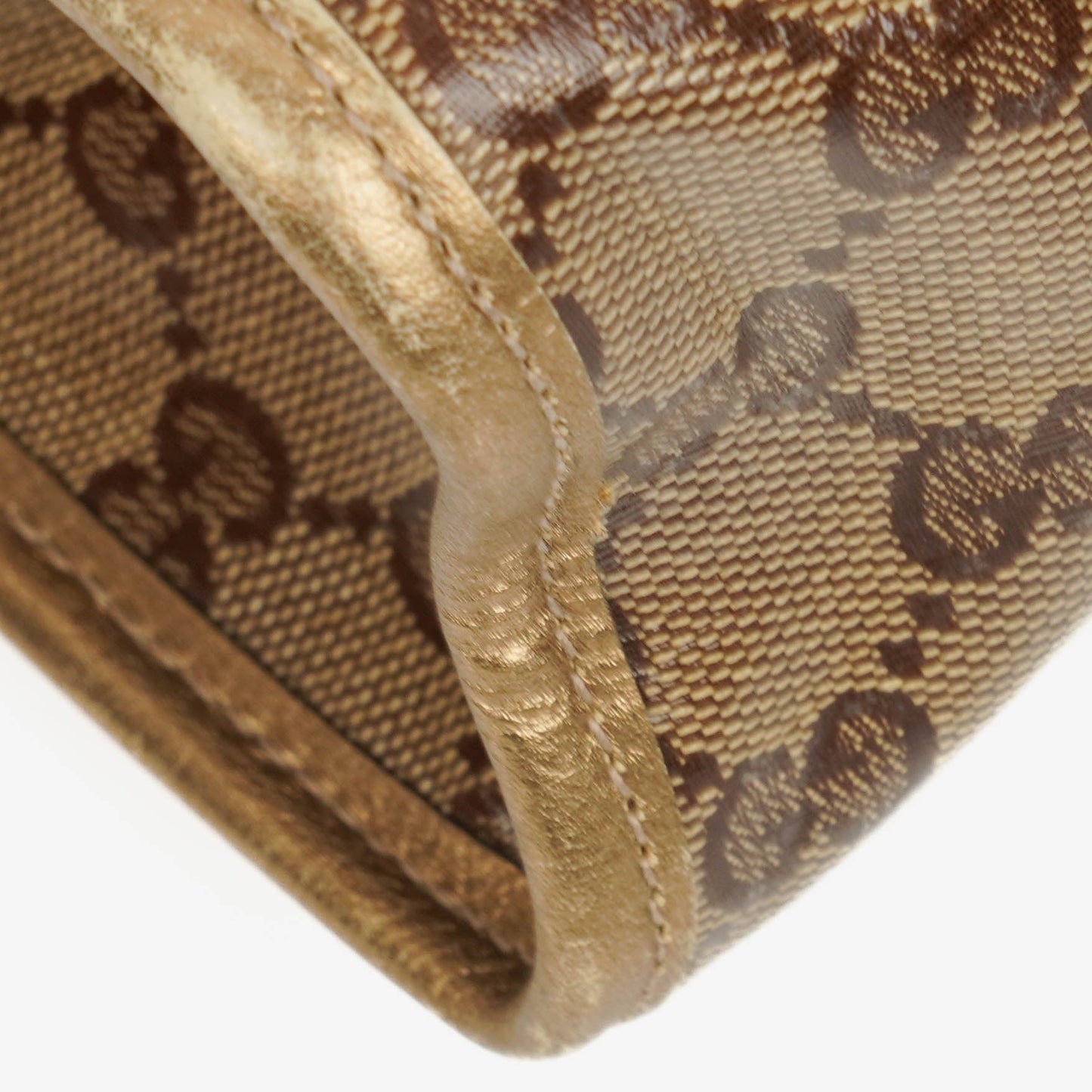 Gucci Beige/Gold Crystal Coated Canvas Joy Shoulder Bag