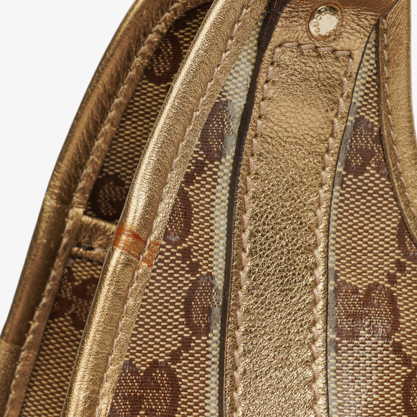 Gucci Beige/Gold Crystal Coated Canvas Joy Shoulder Bag