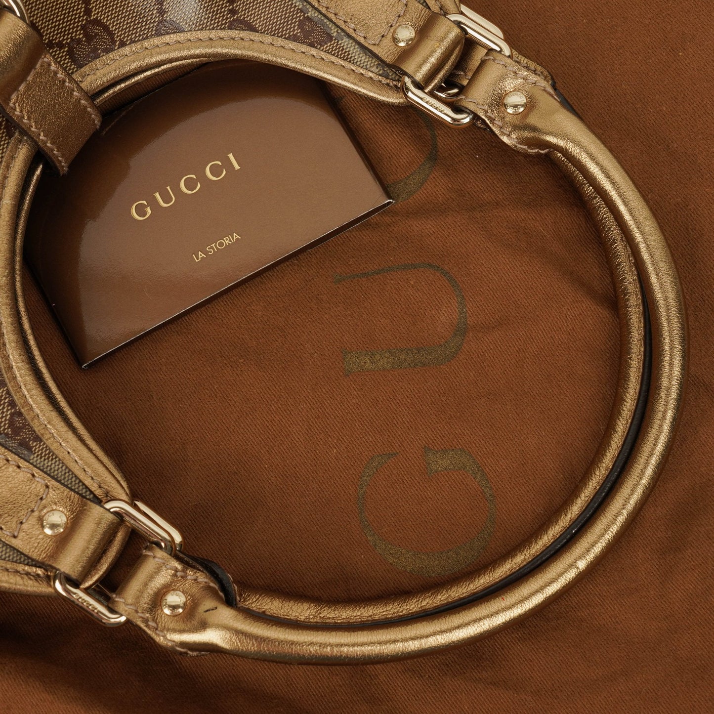 Gucci Beige/Gold Crystal Coated Canvas Joy Shoulder Bag