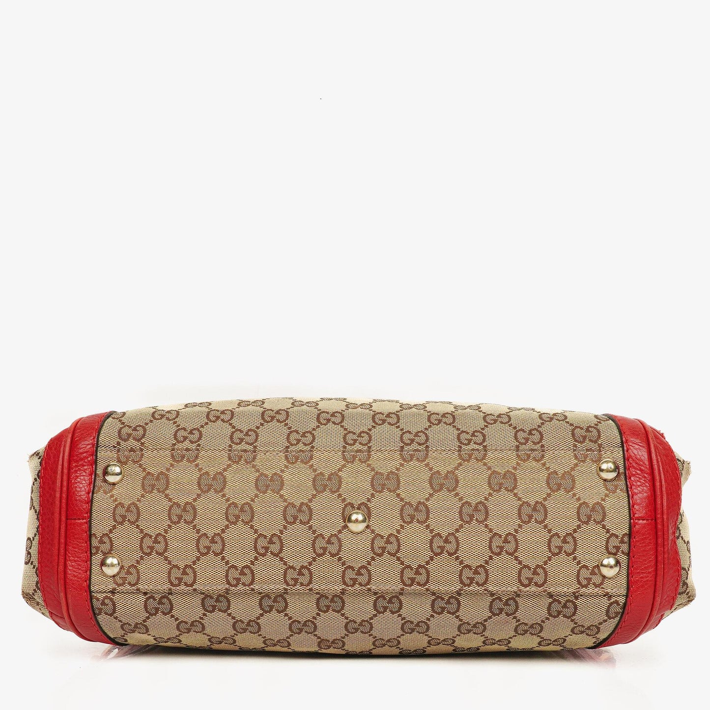 Gucci Beige/Red Bella GG Canvas Top Handle Bag