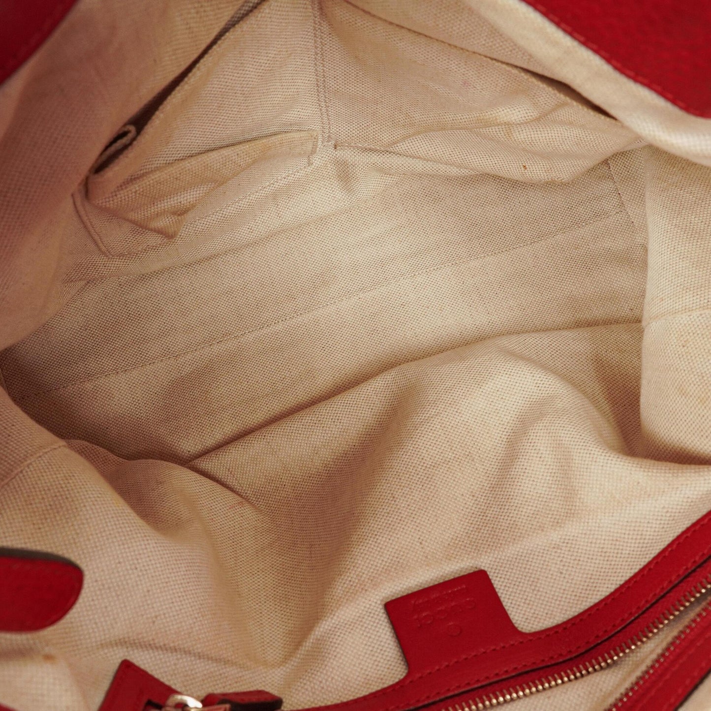 Gucci Beige/Red Bella GG Canvas Top Handle Bag