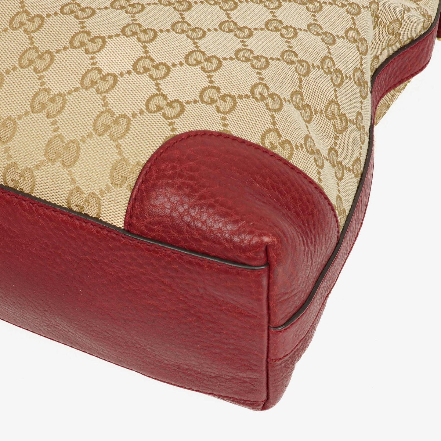 Gucci Beige/Red GG Canvas Miss GG Original Hobo Bag
