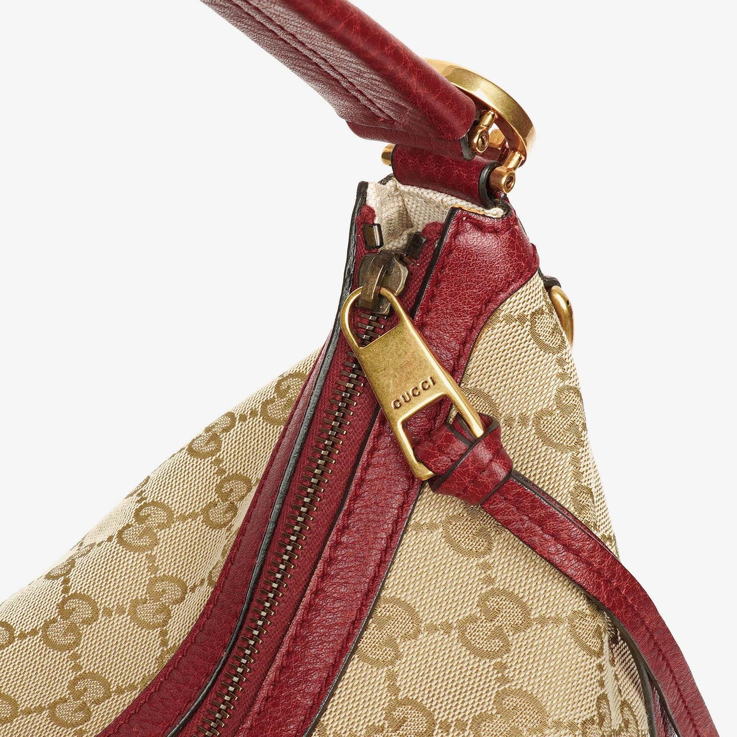 Gucci Beige/Red GG Canvas Miss GG Original Hobo Bag