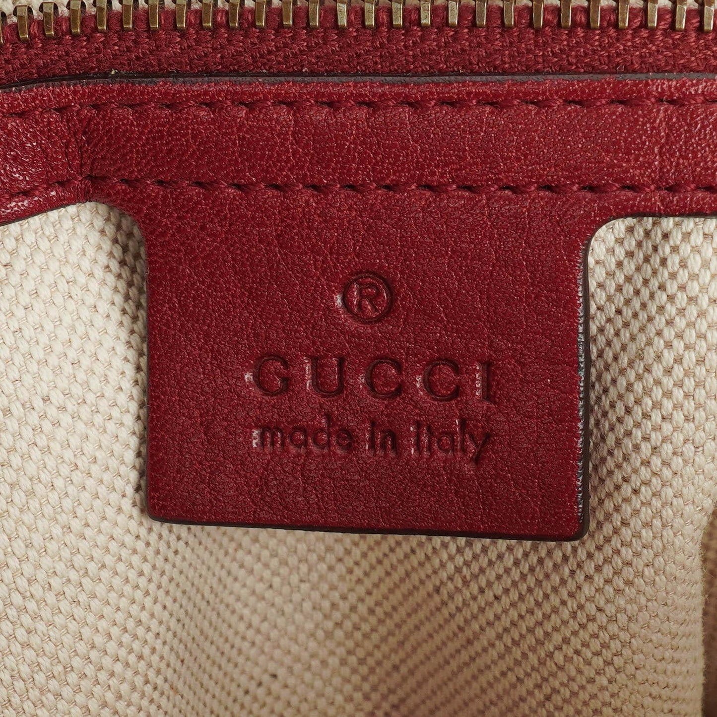 Gucci Beige/Red GG Canvas Miss GG Original Hobo Bag