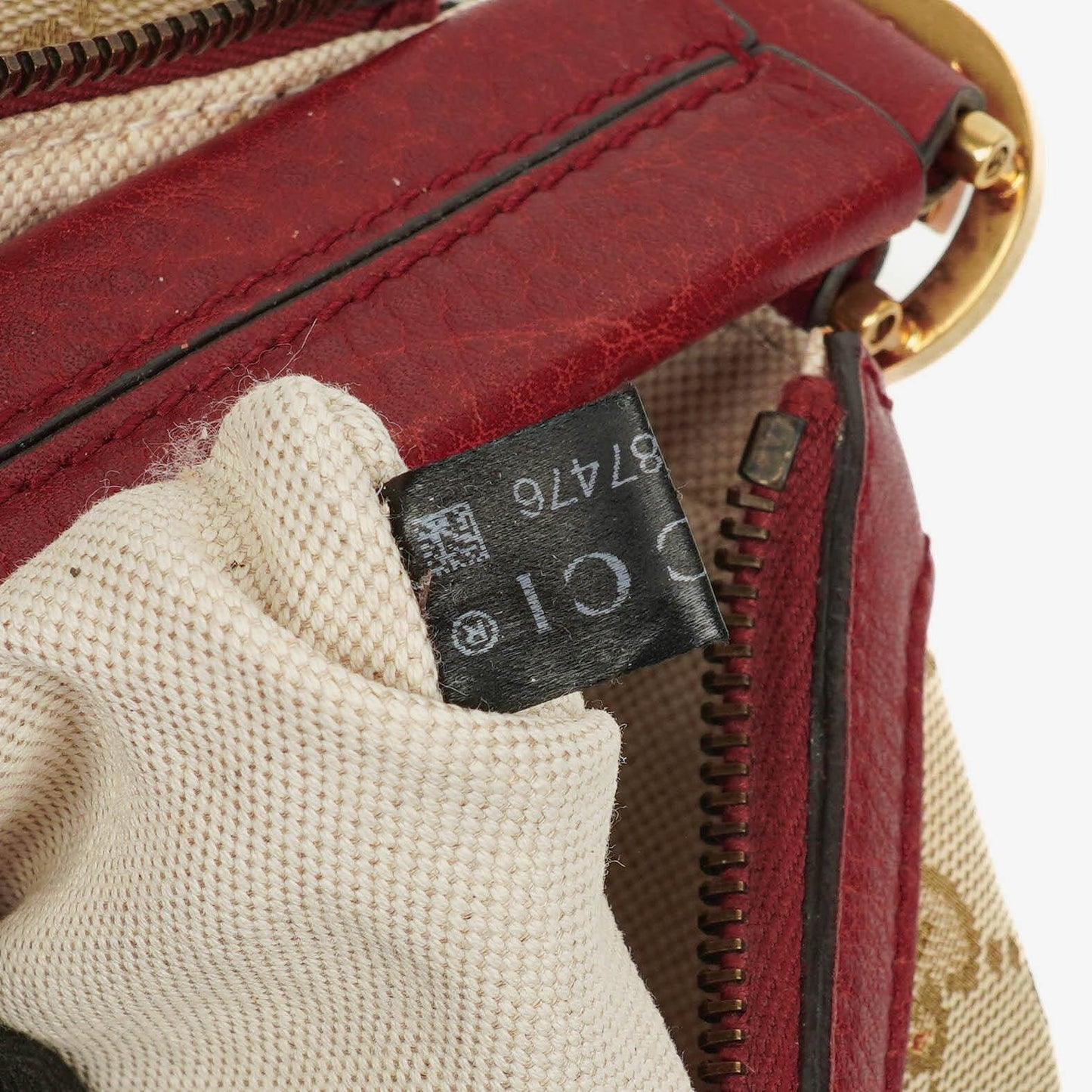 Gucci Beige/Red GG Canvas Miss GG Original Hobo Bag