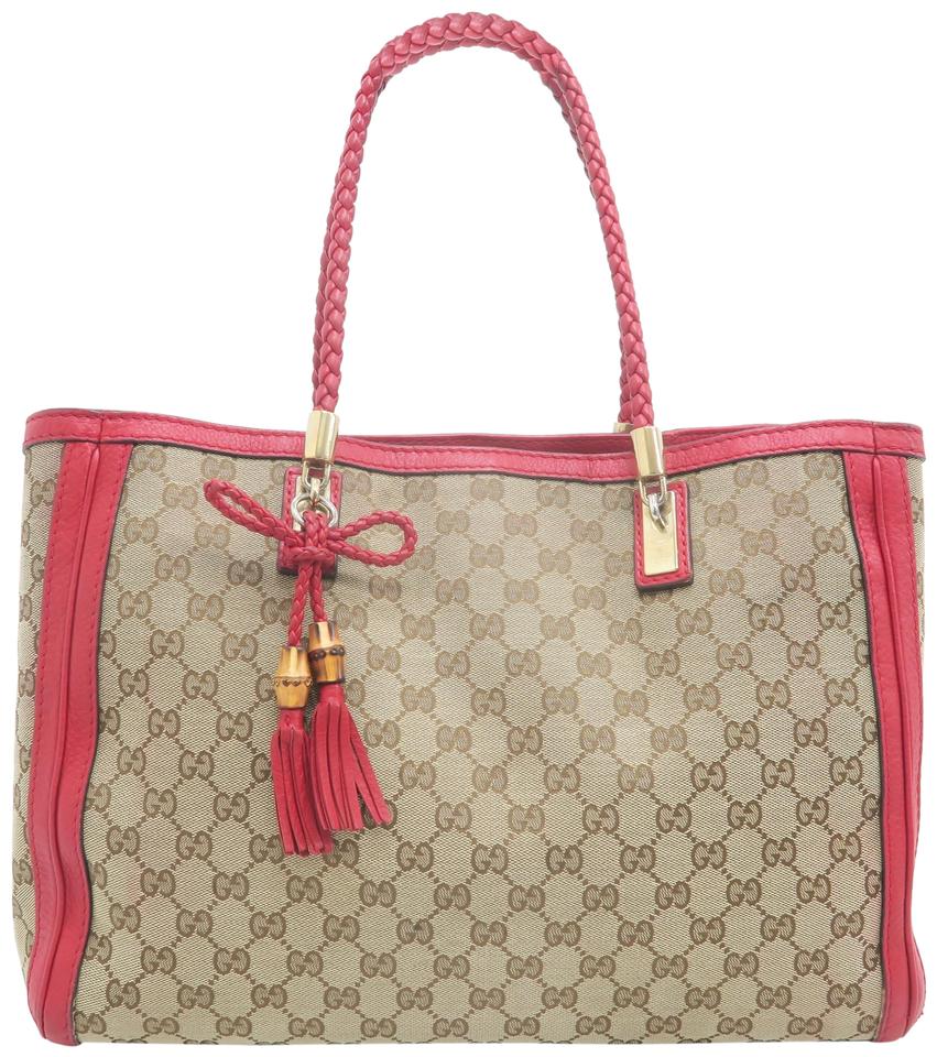 Gucci GG Supreme Brown Canvas Tote Style 1