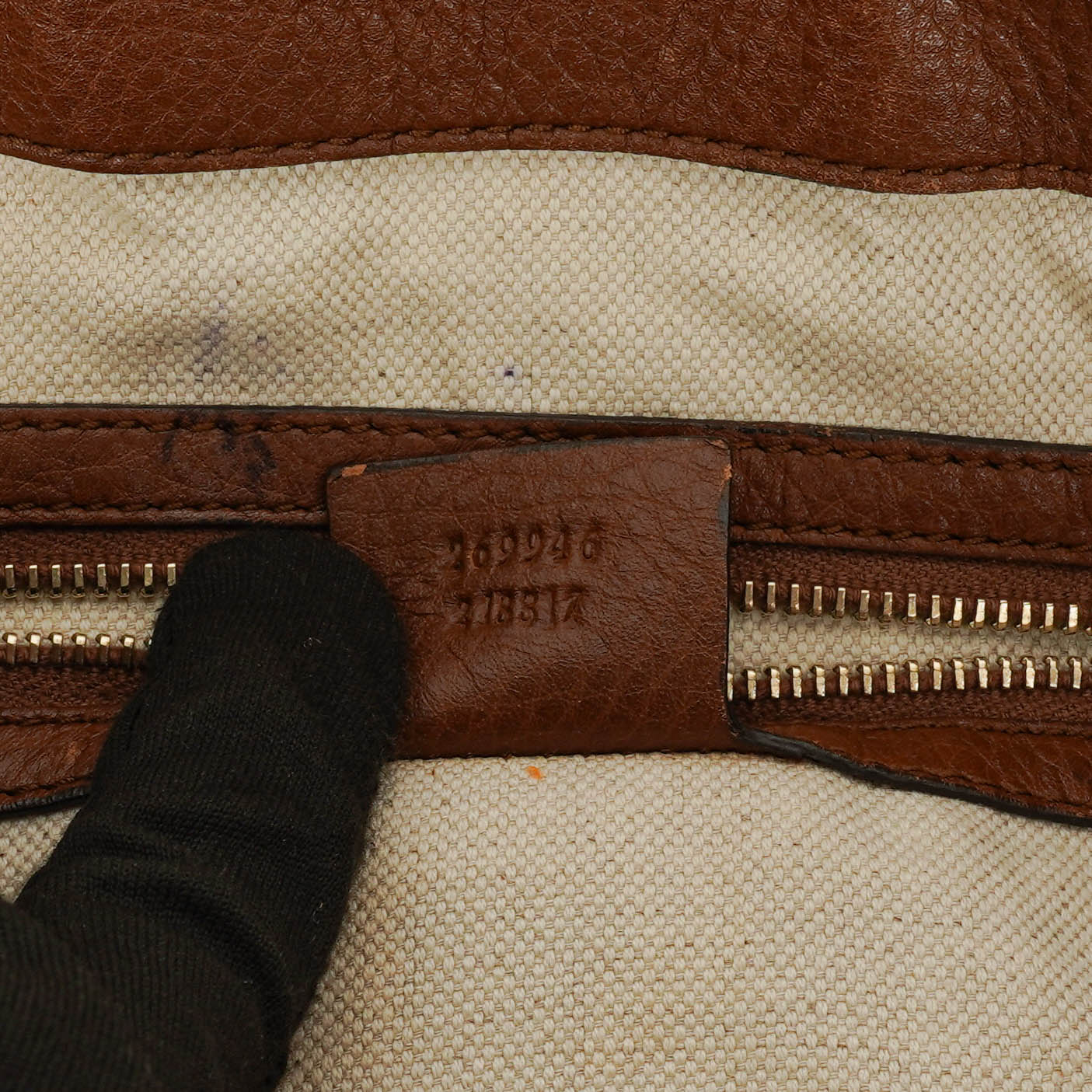 Gucci Bella Monogram Canvas Braided Handles Satchel Tote Bag