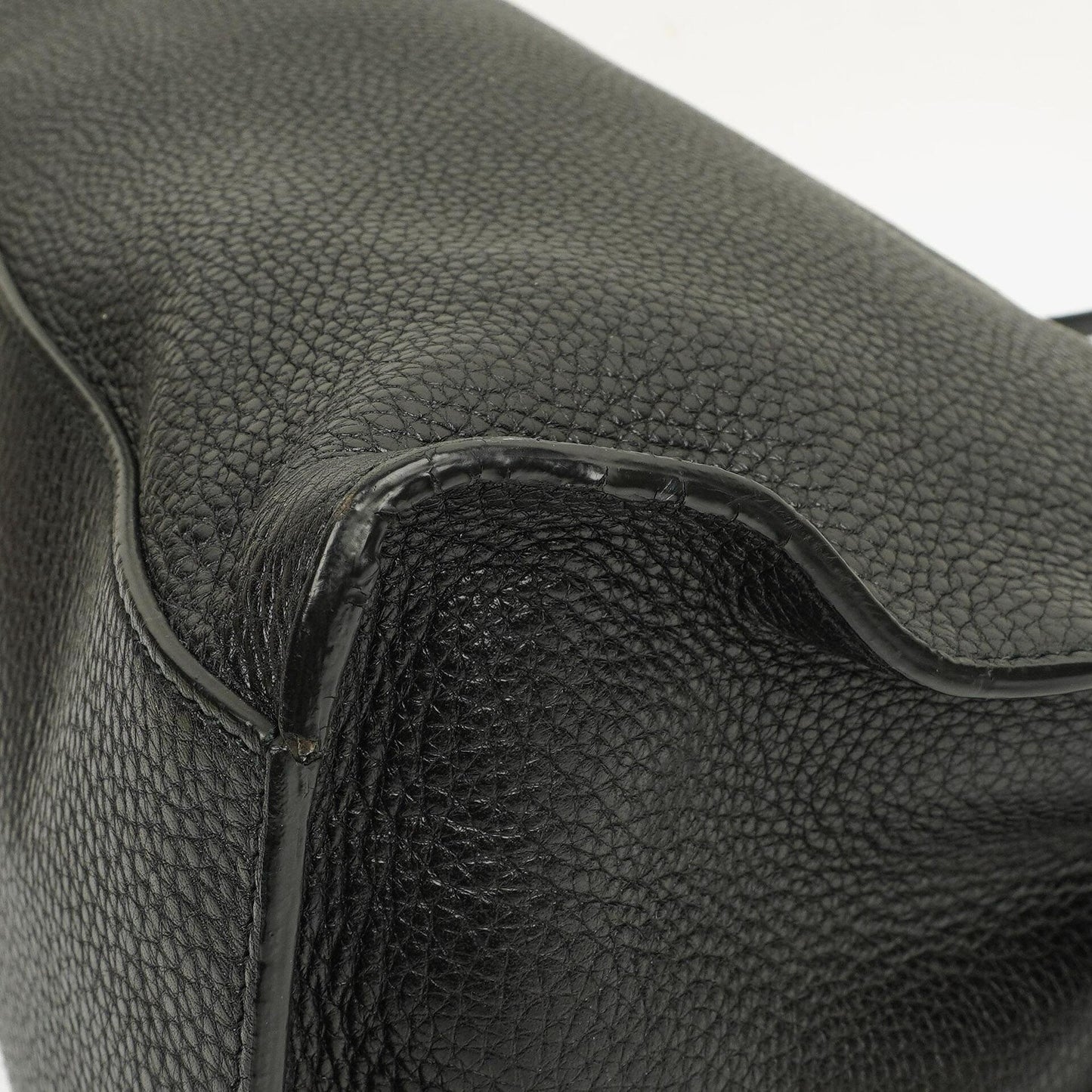 Gucci Black Calfskin Bamboo Daily Shopper Bag
