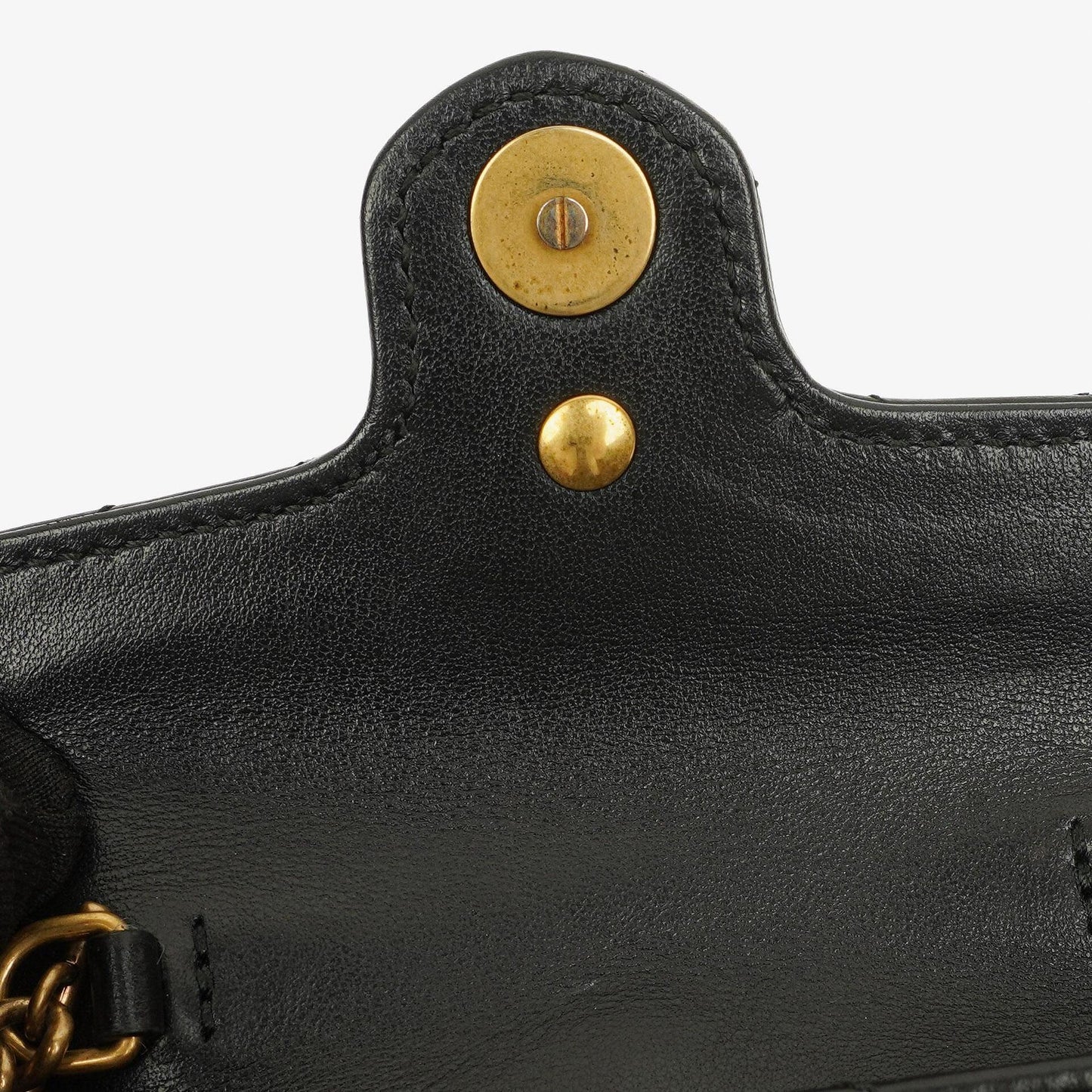Gucci Black Calfskin Matelasse GG Marmont 2.0 Coin Purse On A Chain