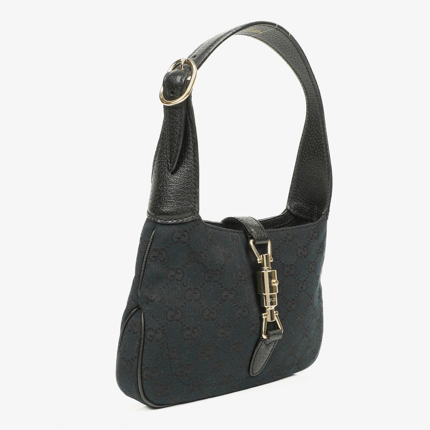 Gucci Black Canvas And Leather Mini Jackie Vintage Shoulder Bag