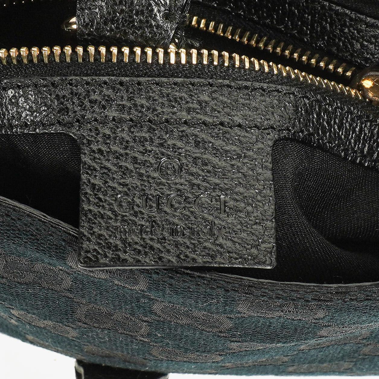 Gucci Black Canvas And Leather Mini Jackie Vintage Shoulder Bag
