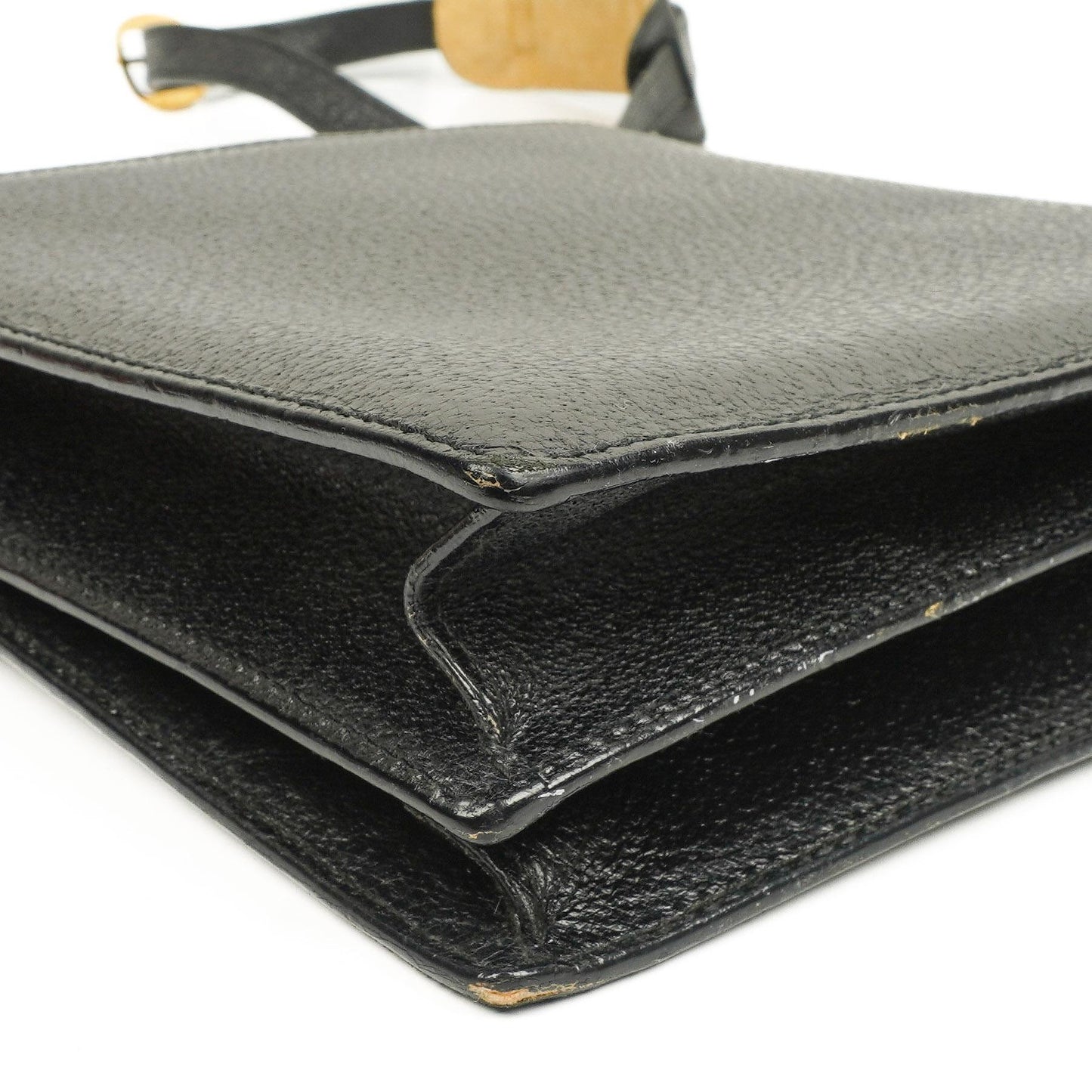Gucci Black Grained Leather Shoulder Bag