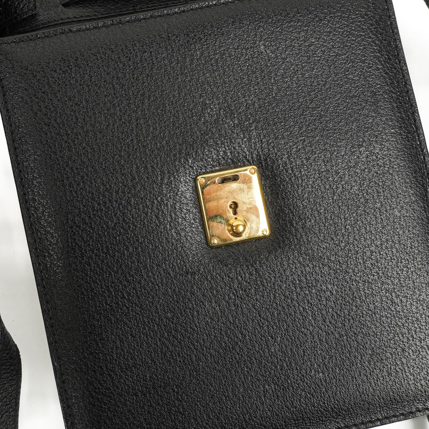 Gucci Black Grained Leather Shoulder Bag