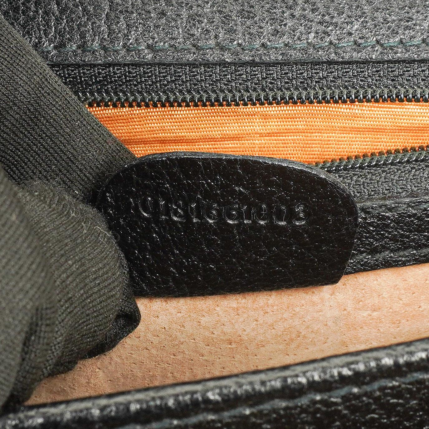 Gucci Black Grained Leather Shoulder Bag