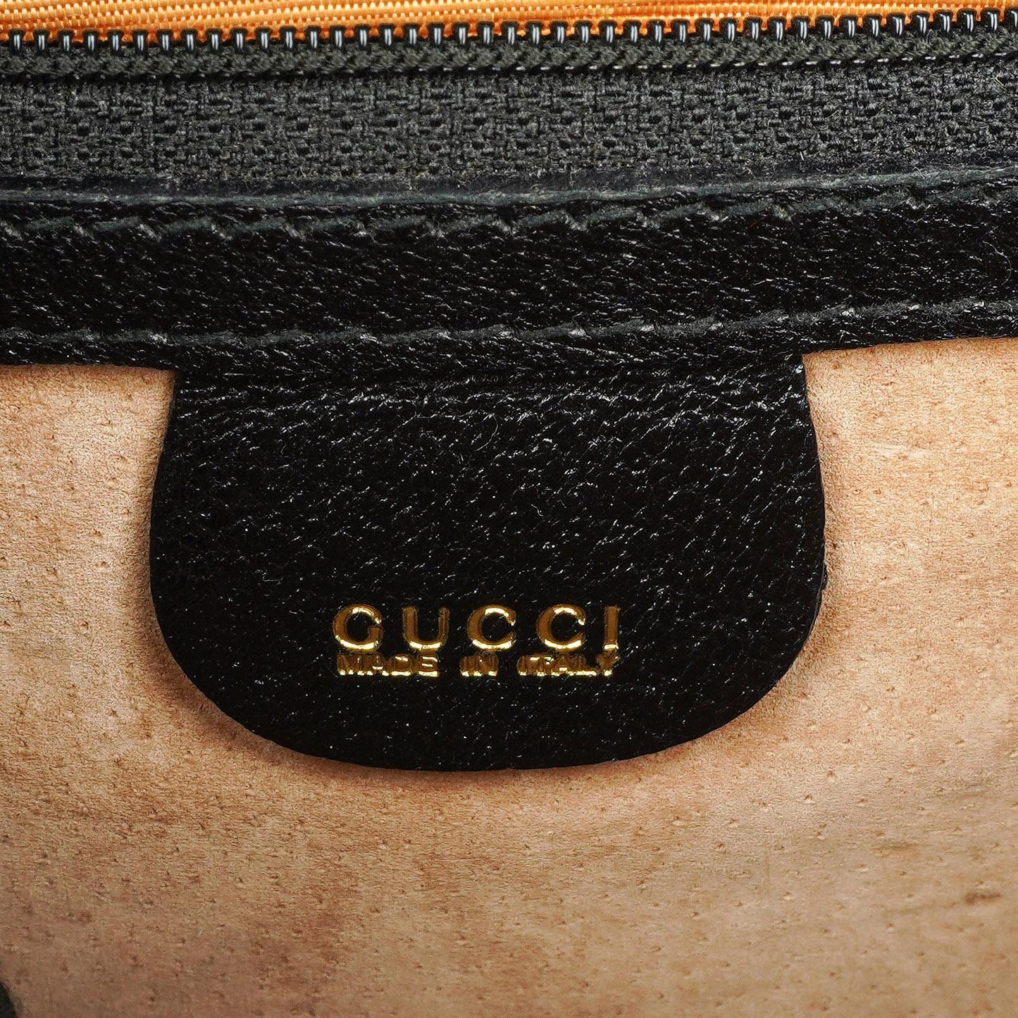 Gucci Black Grained Leather Shoulder Bag