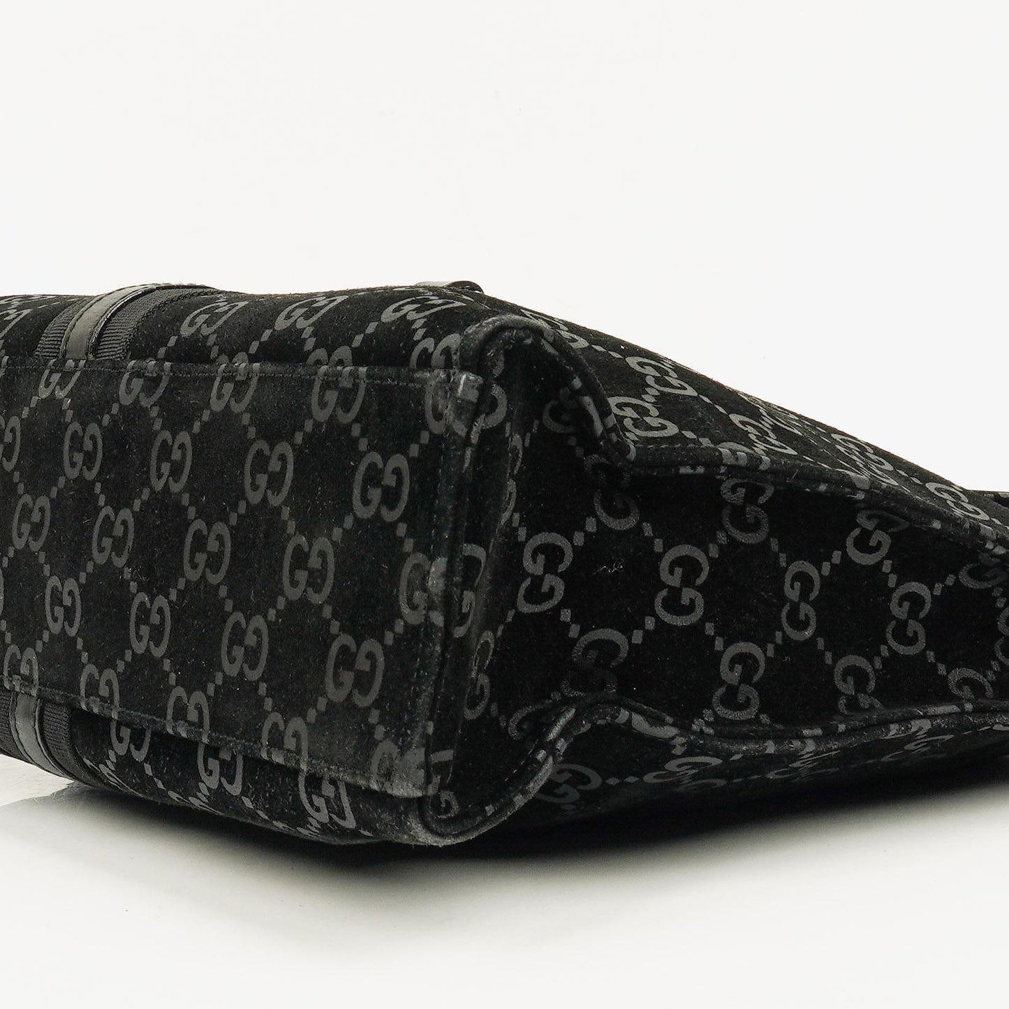 Gucci Black Jackie GG Suede Square Bag