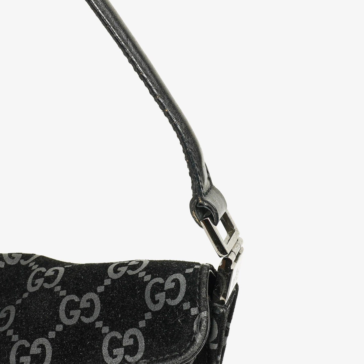 Gucci Black Jackie GG Suede Square Bag