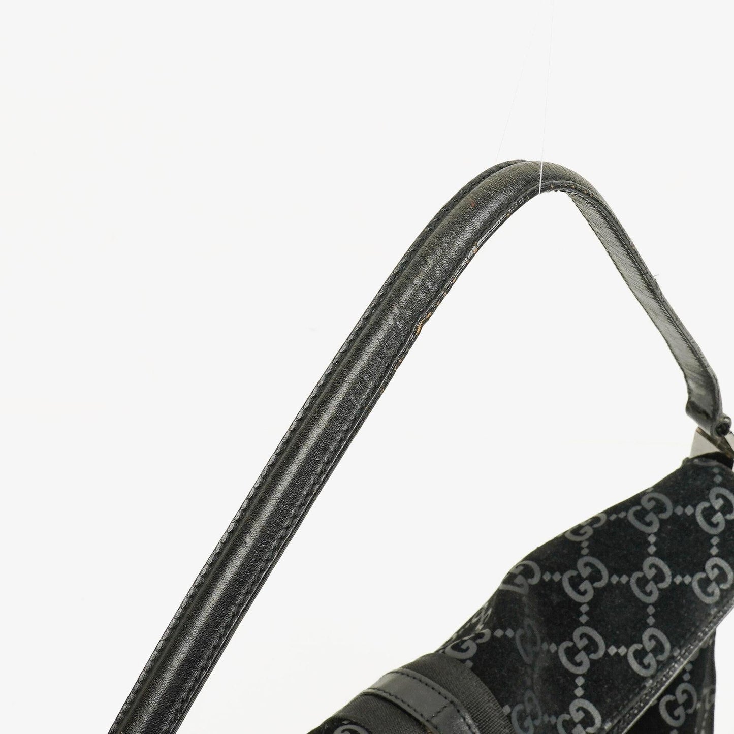 Gucci Black Jackie GG Suede Square Bag