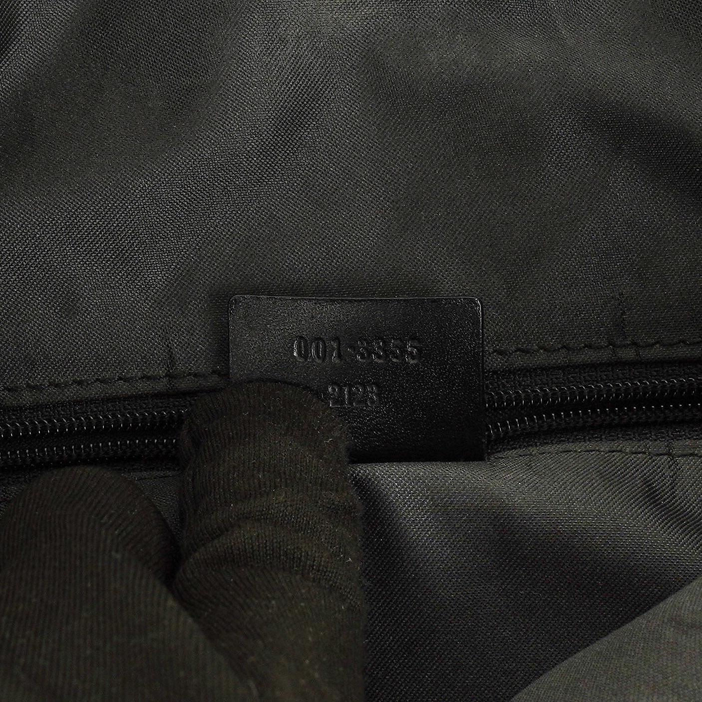 Gucci Black Jackie GG Suede Square Bag