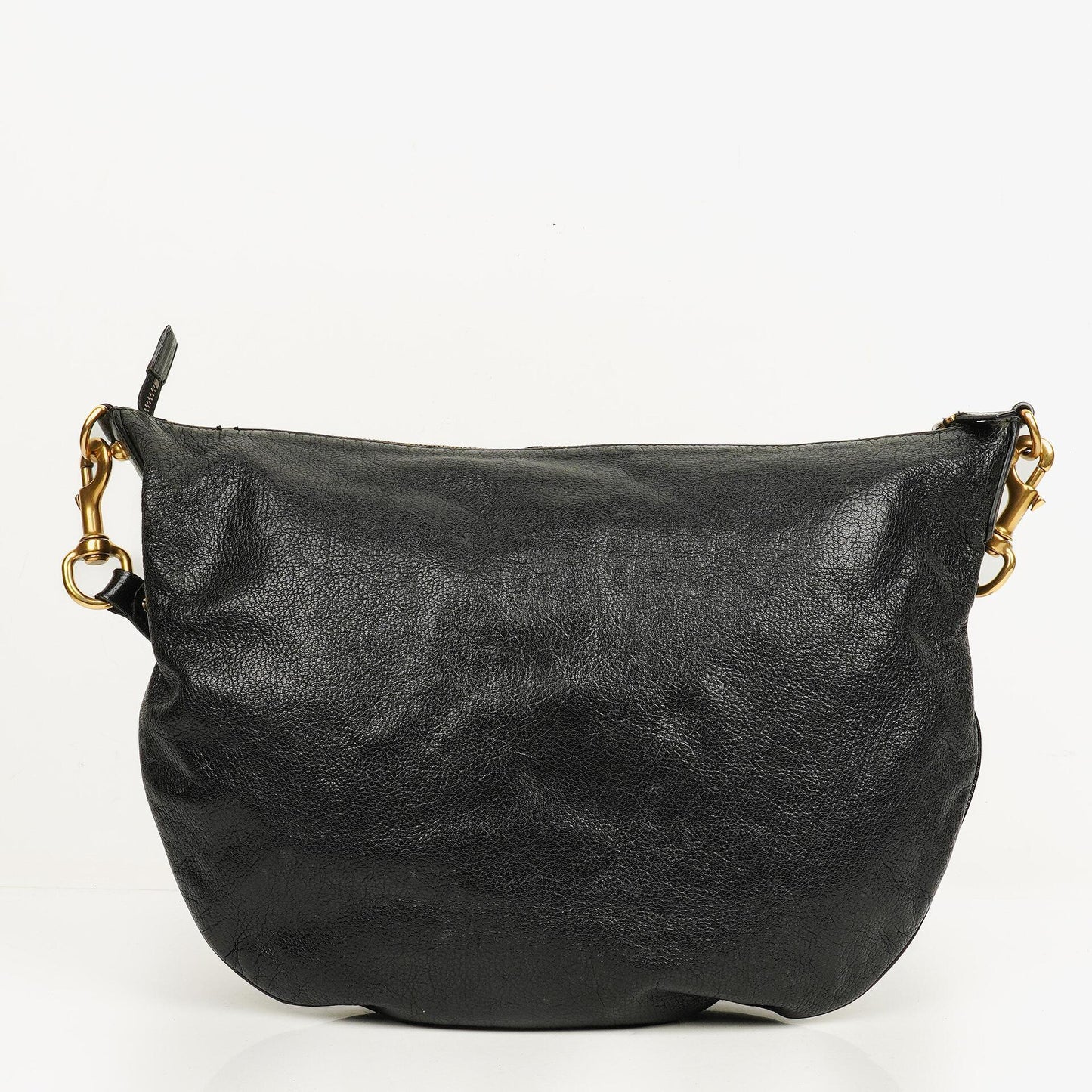 Gucci Black Leather GG Logo Blondie Shoulder Bag