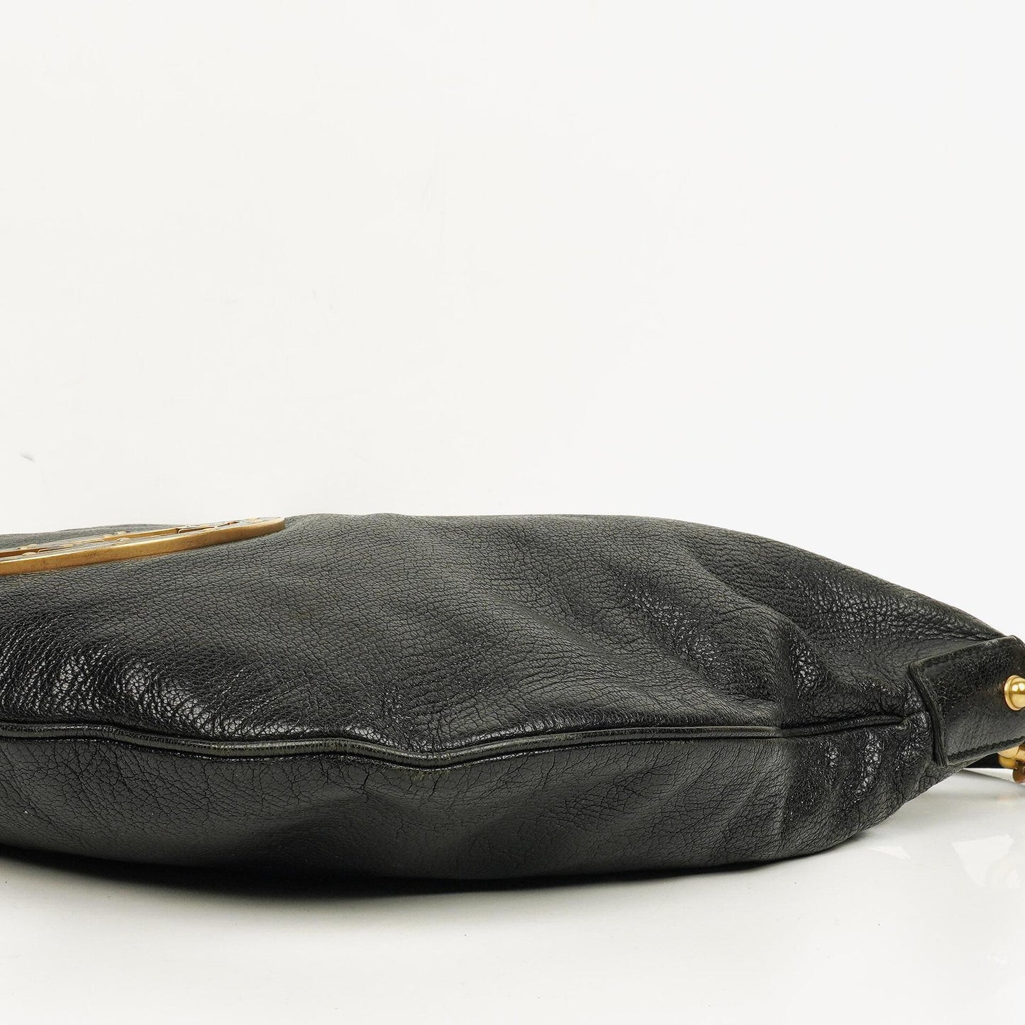 Gucci Black Leather GG Logo Blondie Shoulder Bag