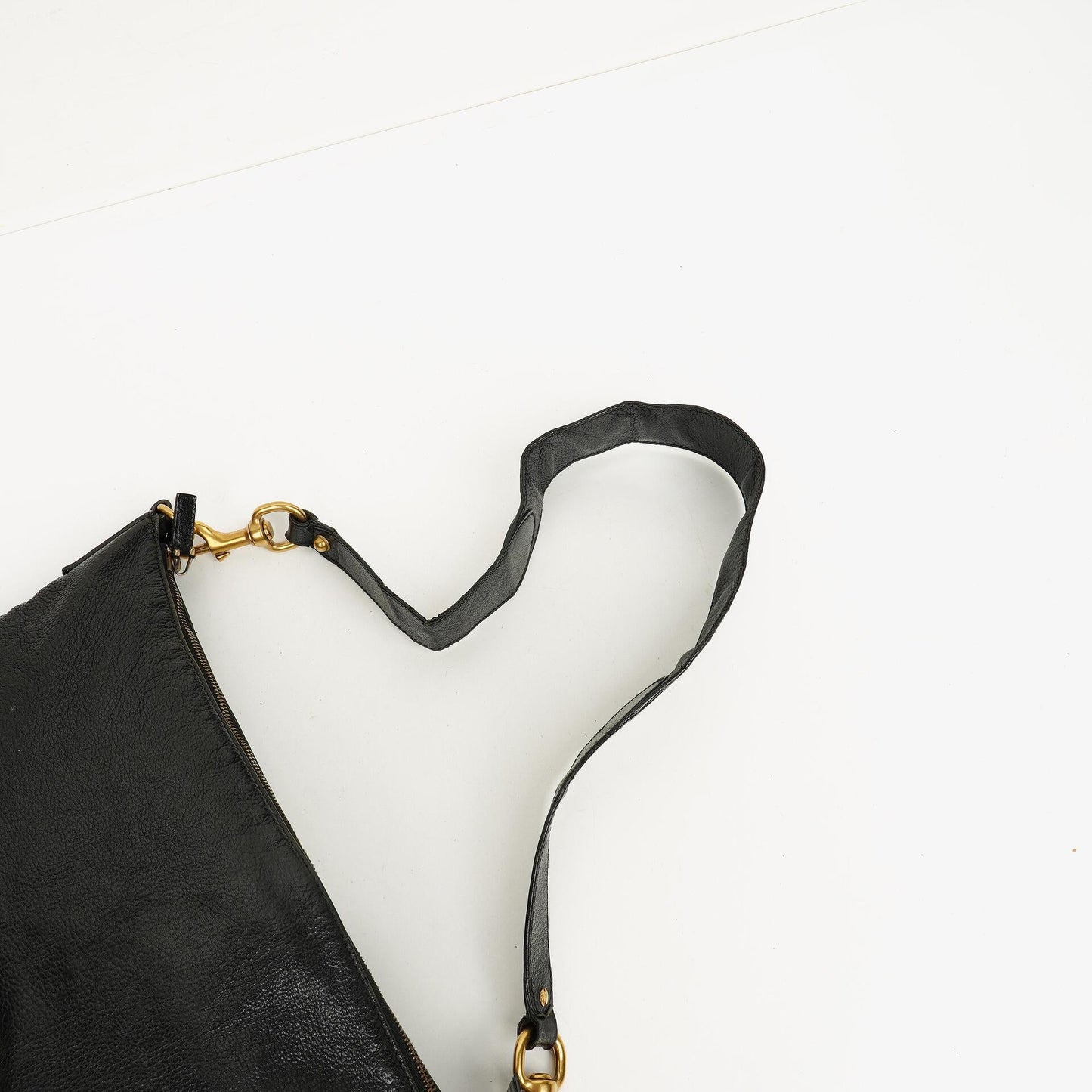 Gucci Black Leather GG Logo Blondie Shoulder Bag