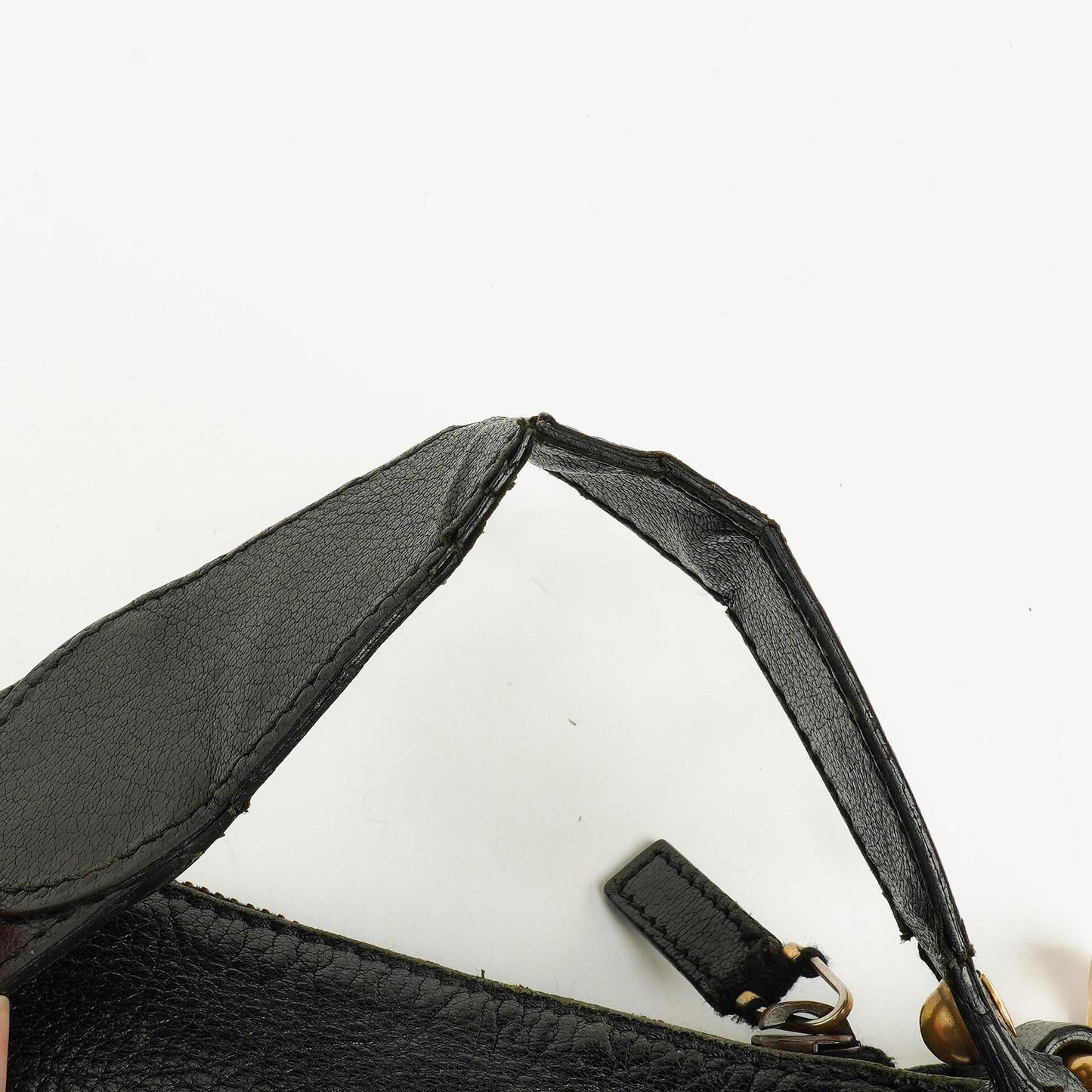 Gucci Black Leather GG Logo Blondie Shoulder Bag