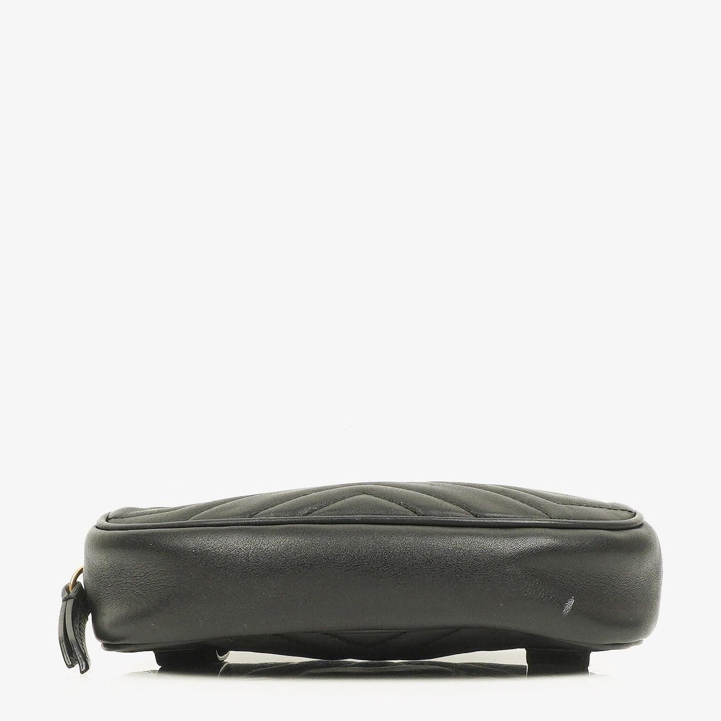 Gucci Black Leather GG Marmont Belt Bag