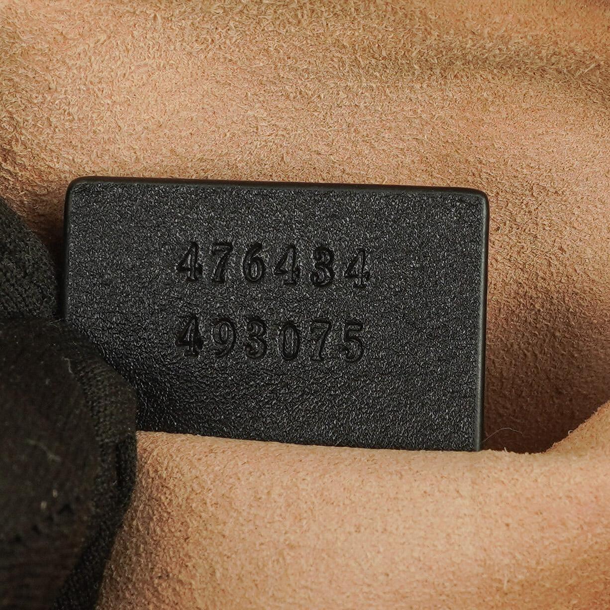 Gucci Black Leather GG Marmont Belt Bag
