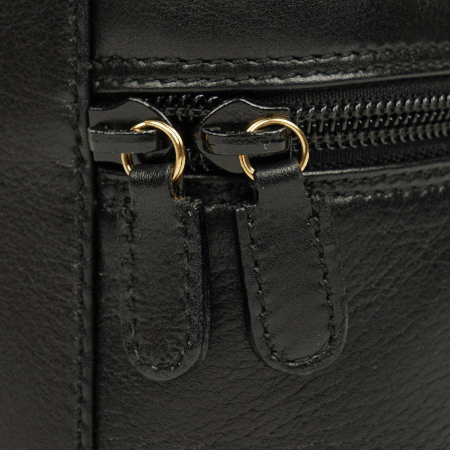 Gucci Black Leather Horsebit Vanity Bag